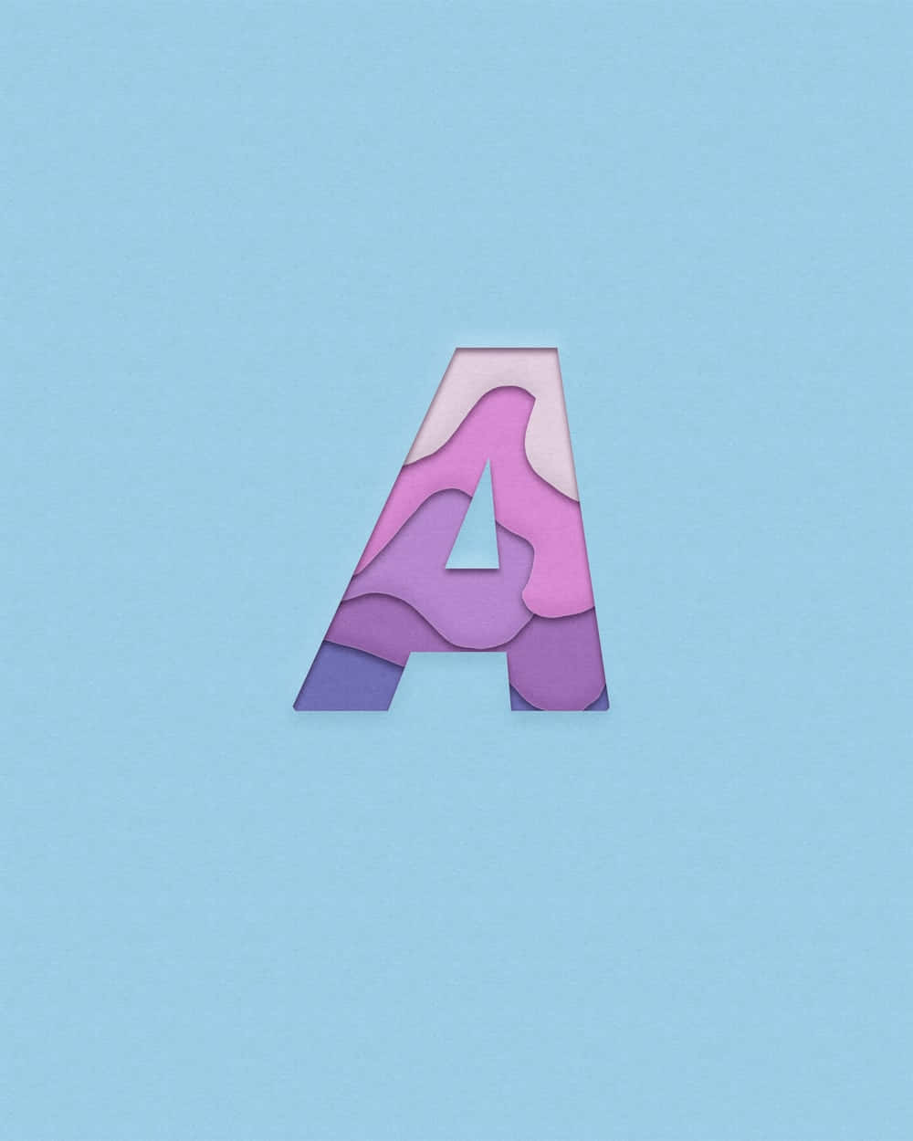 粉彩字母A向量藝術背景 壁紙