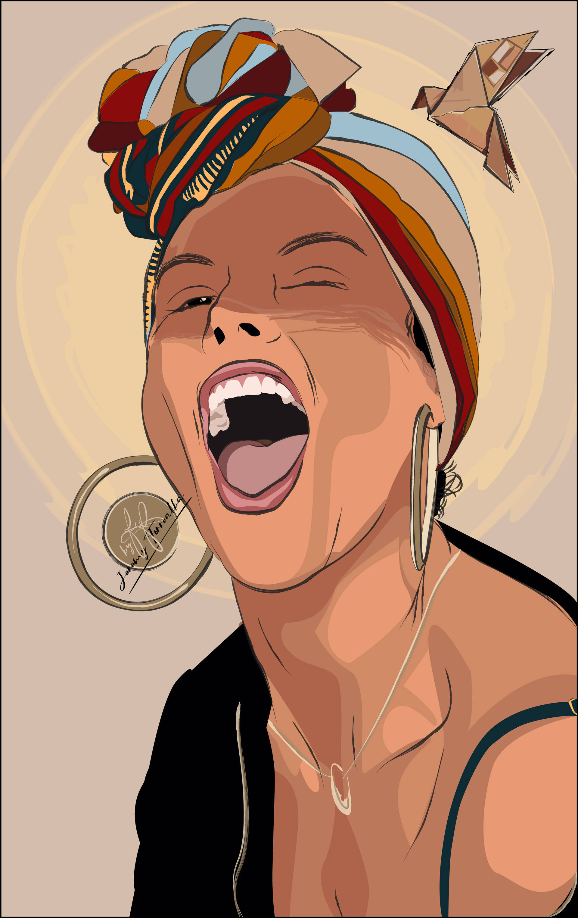 Alicia Keys 數位插畫 壁紙