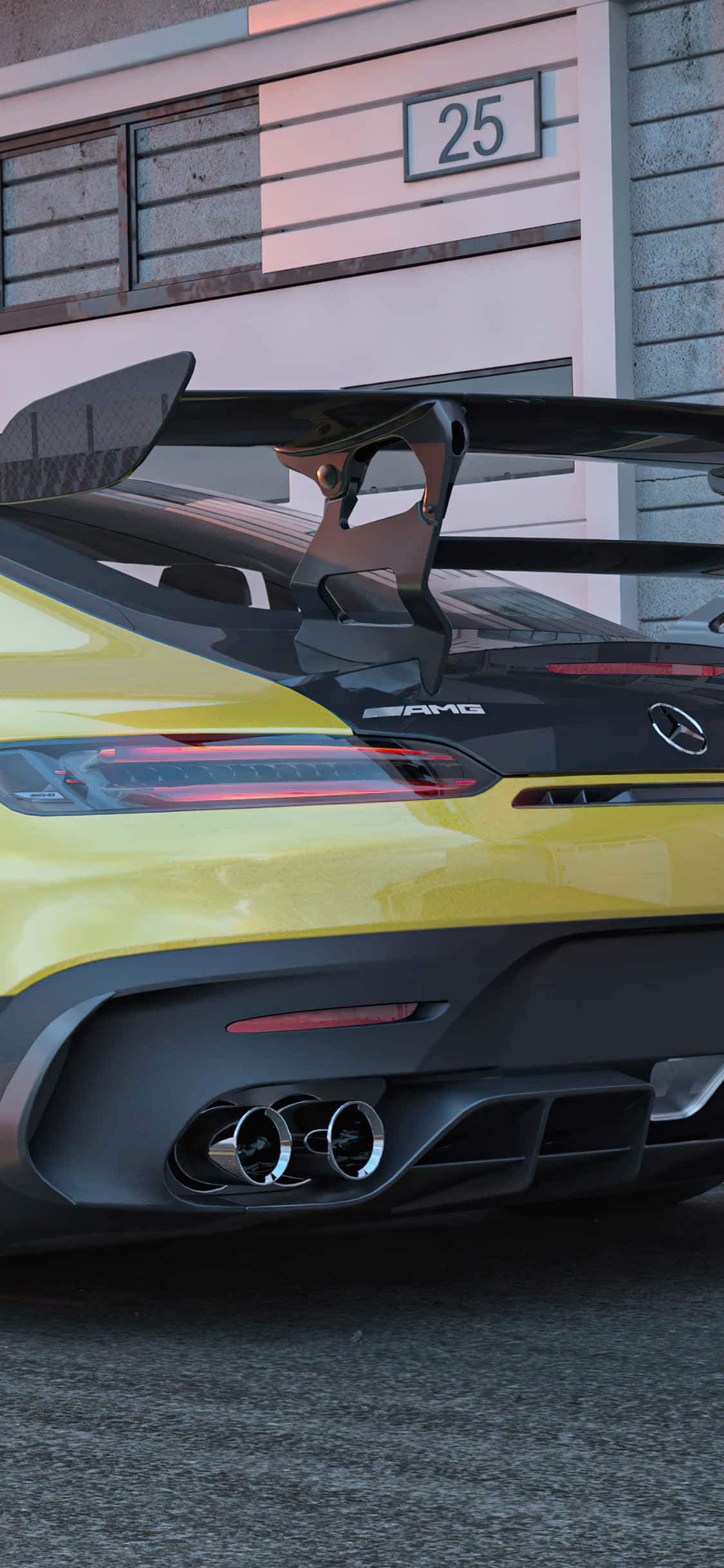 AMG GT-R 背面輪廓 Android 背景 壁紙