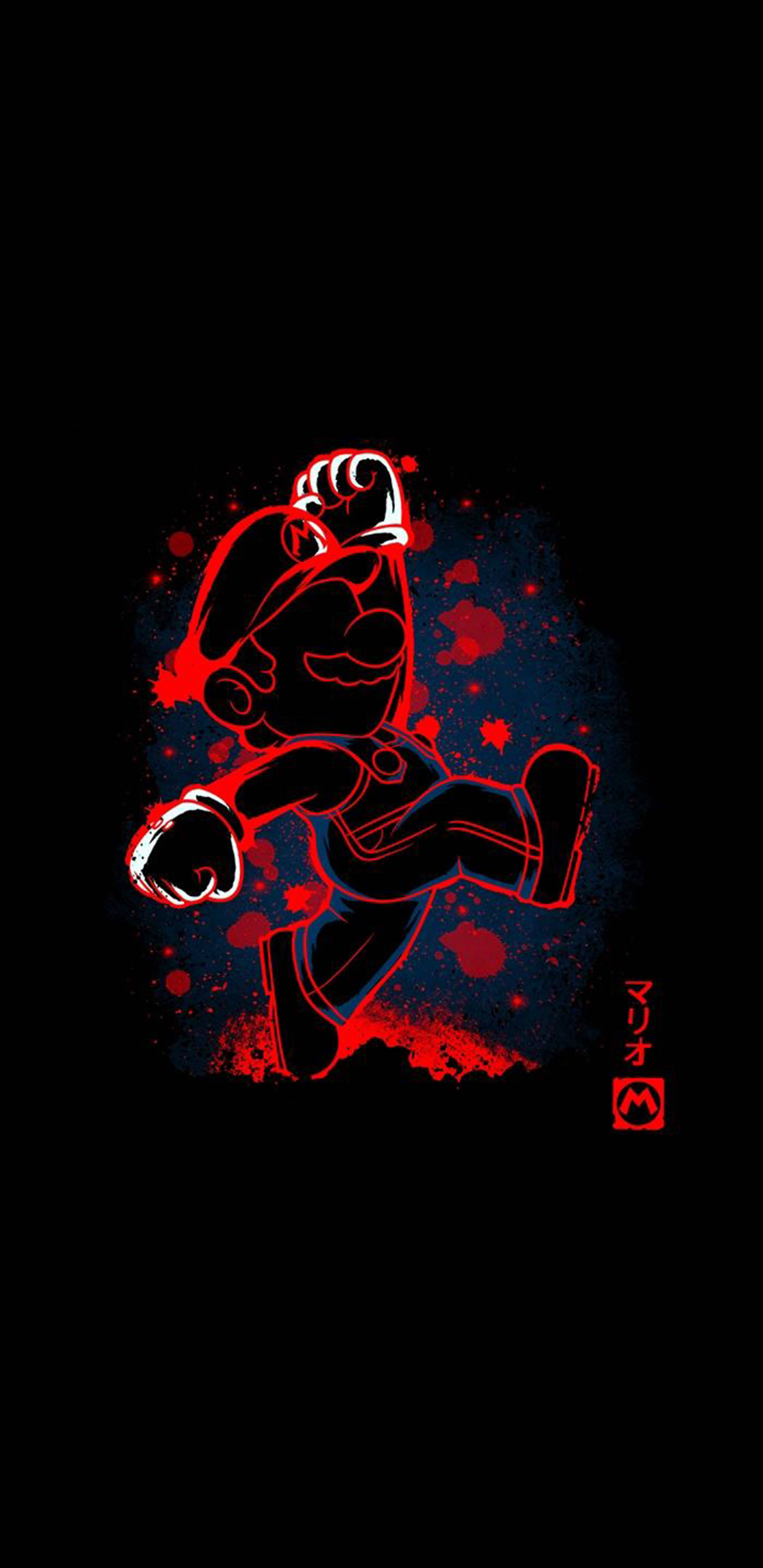 AMOLED 勾勒的超級瑪利歐 壁紙