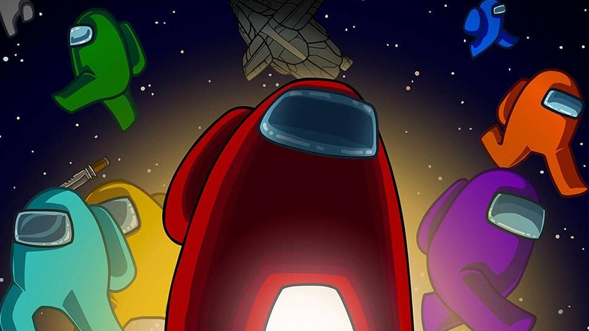 唯美太空中的Among US 壁紙
