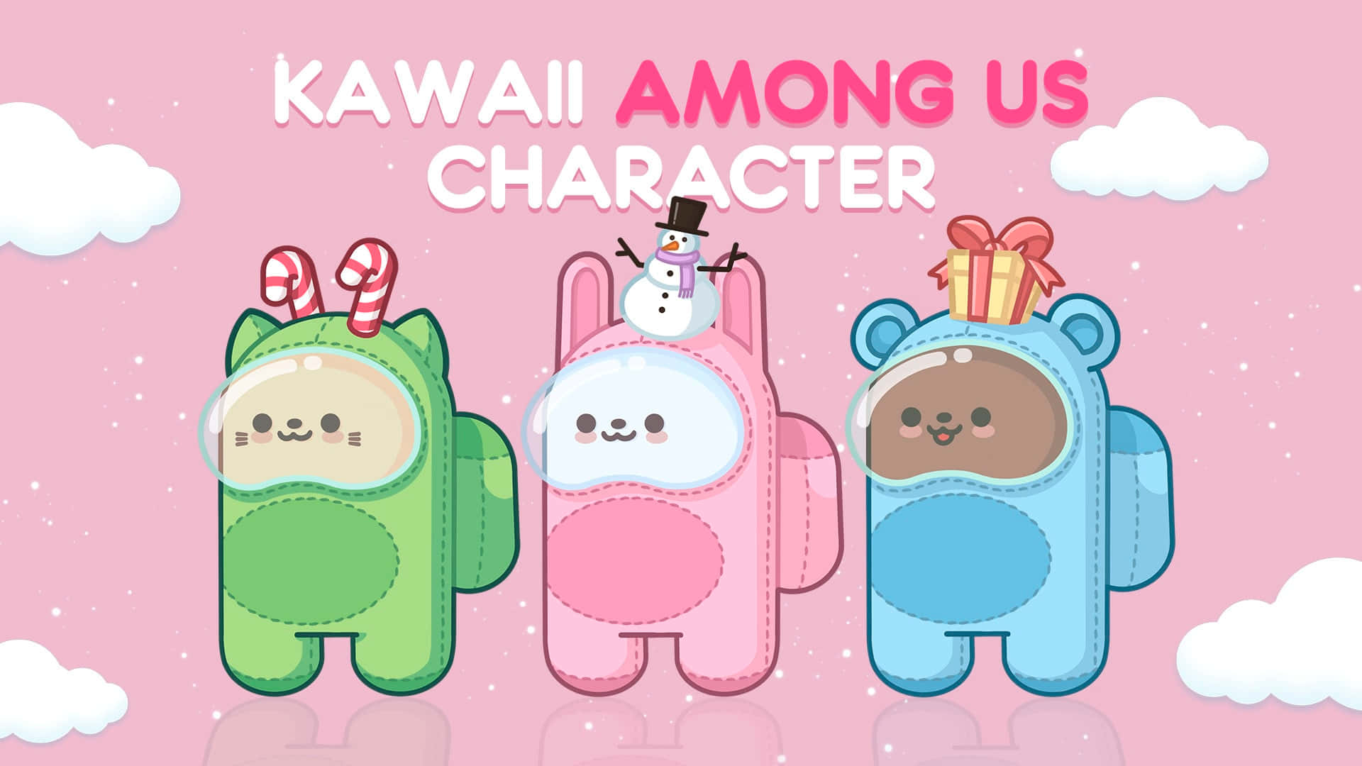 聖誕主題可愛版Among US 壁紙