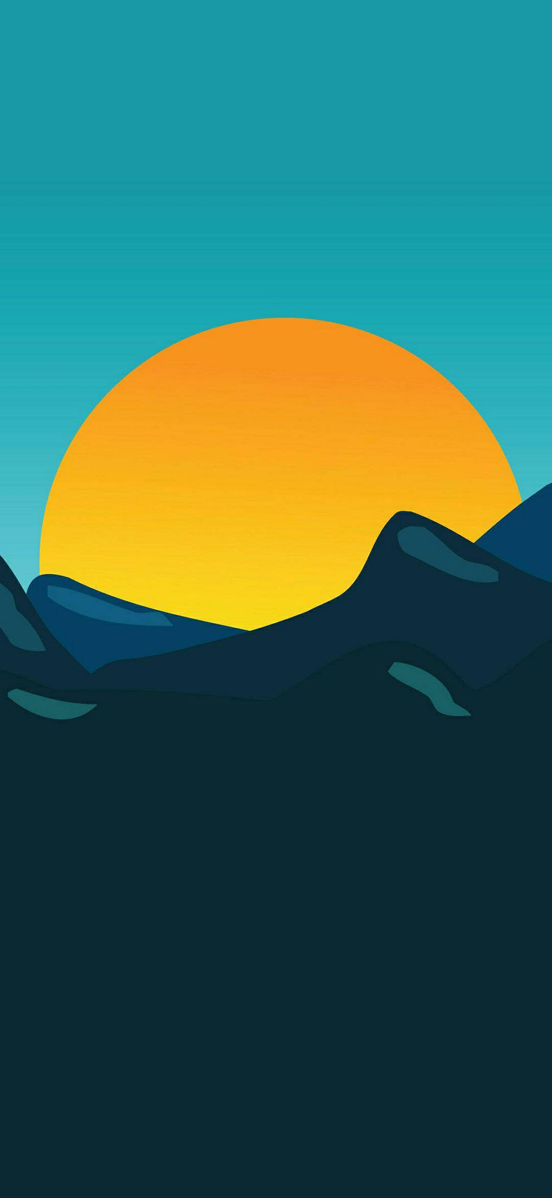 金色太阳简约Android 壁紙