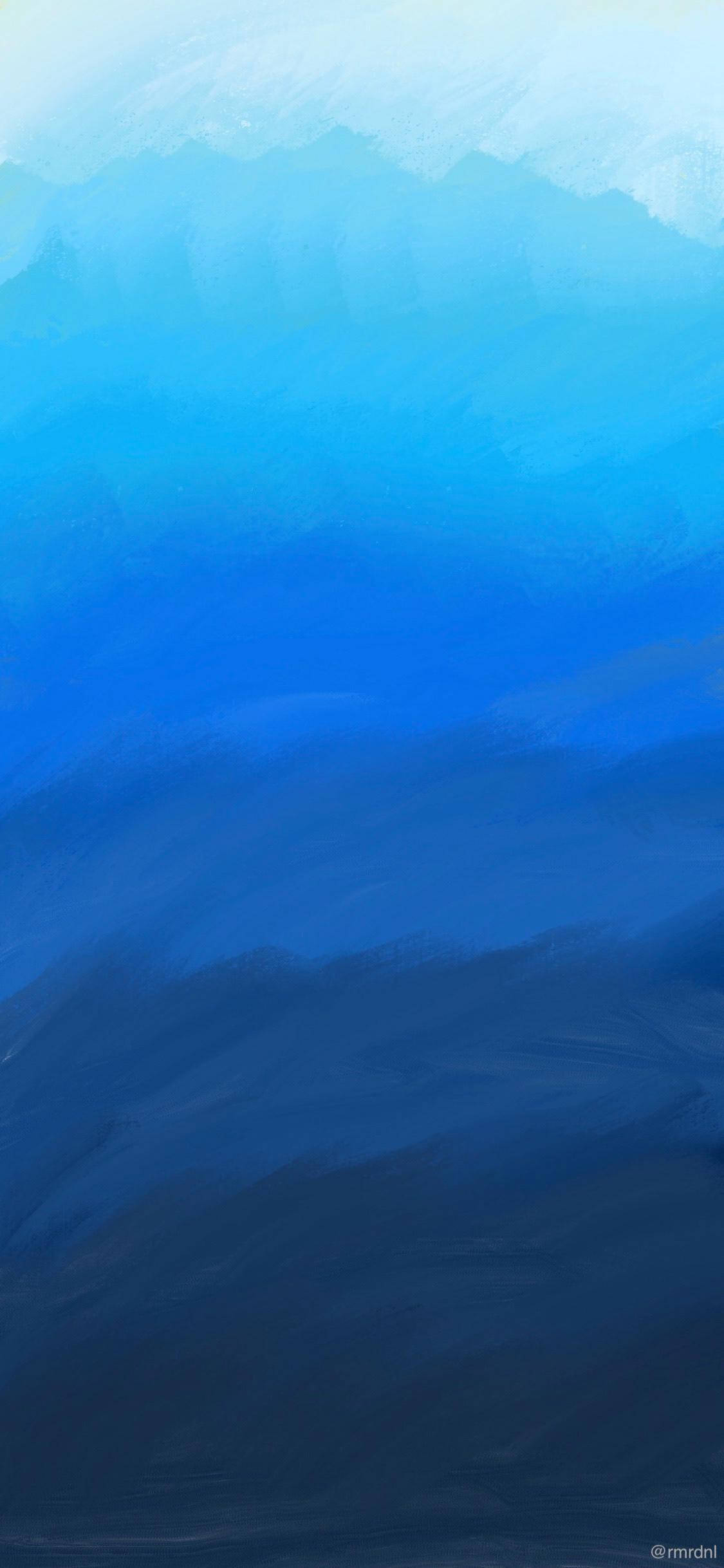 藍色油漆深淺極簡Android 壁紙