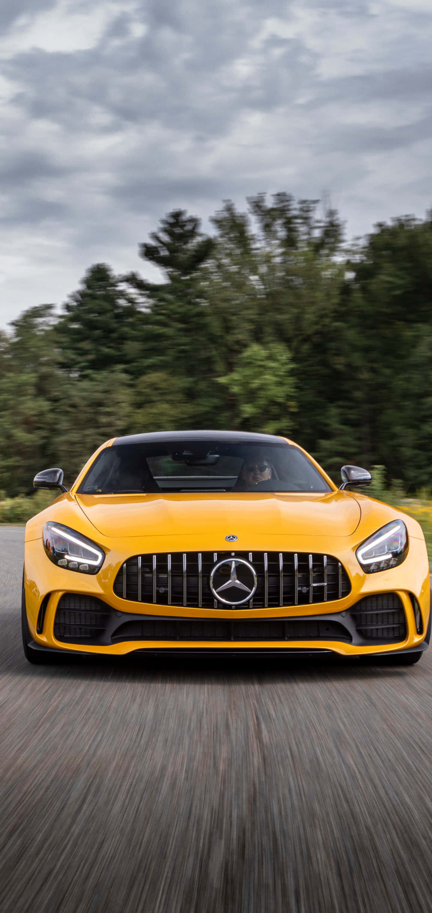 Android黃色AMG GT-R背景 壁紙
