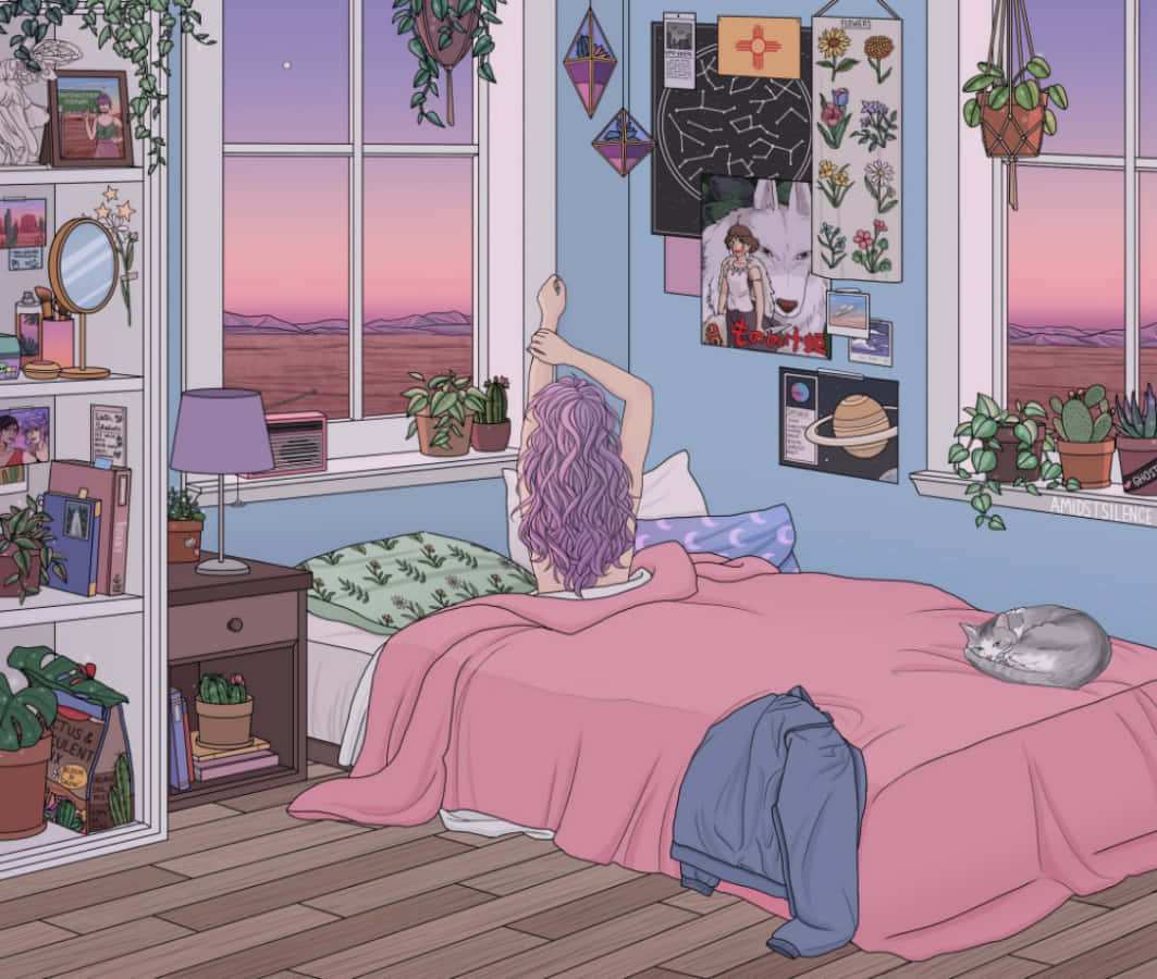 讓你的想像力在 Anime Room 中翱翔！ 壁紙