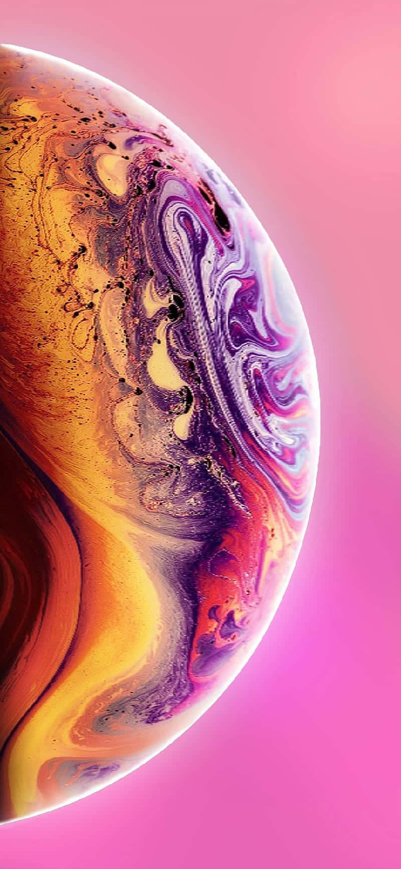 Apple iPhone X 紫色星球 壁紙