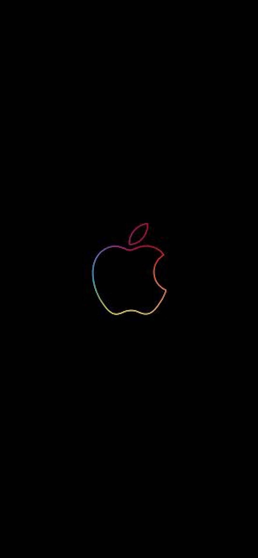 Apple iPhone XR 搭配繽彩彩虹邊緣 壁紙