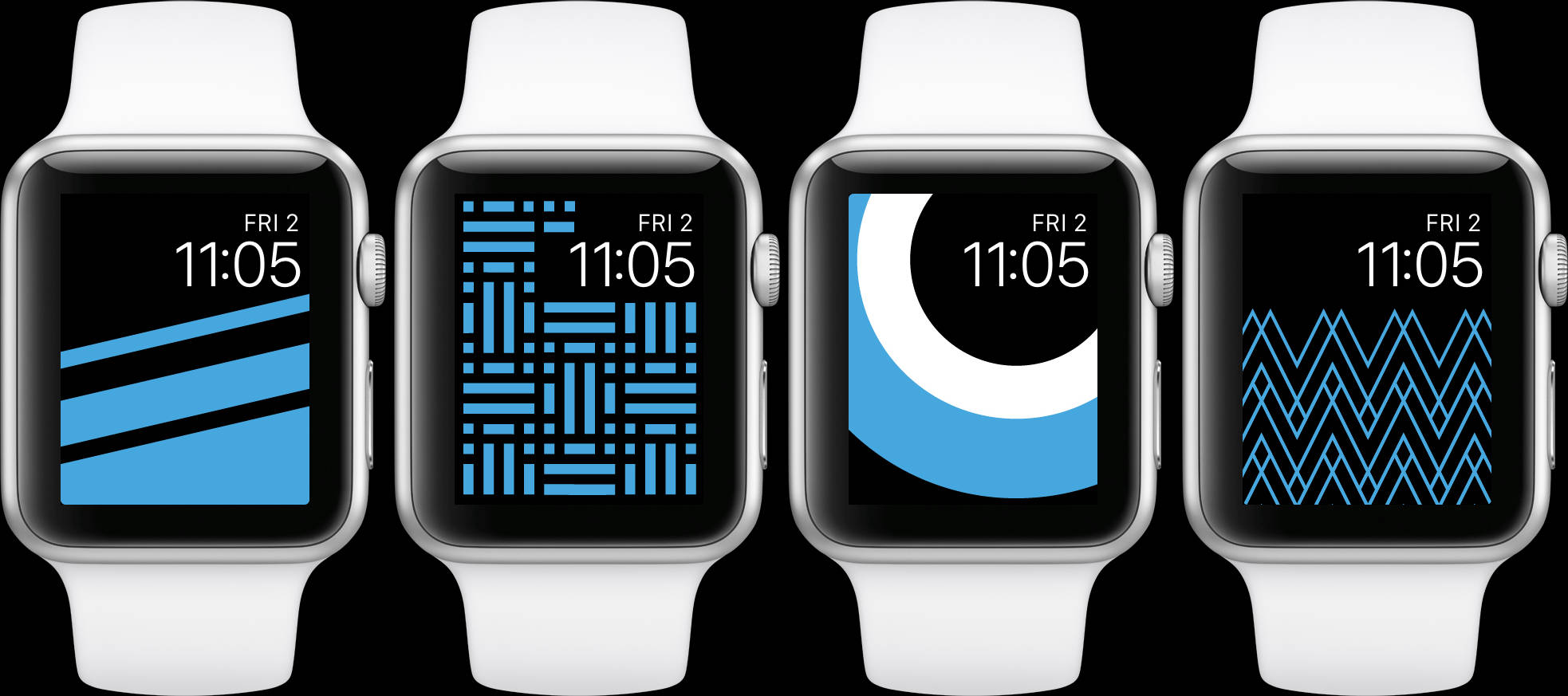 Apple Watch藍色主題介面 壁紙