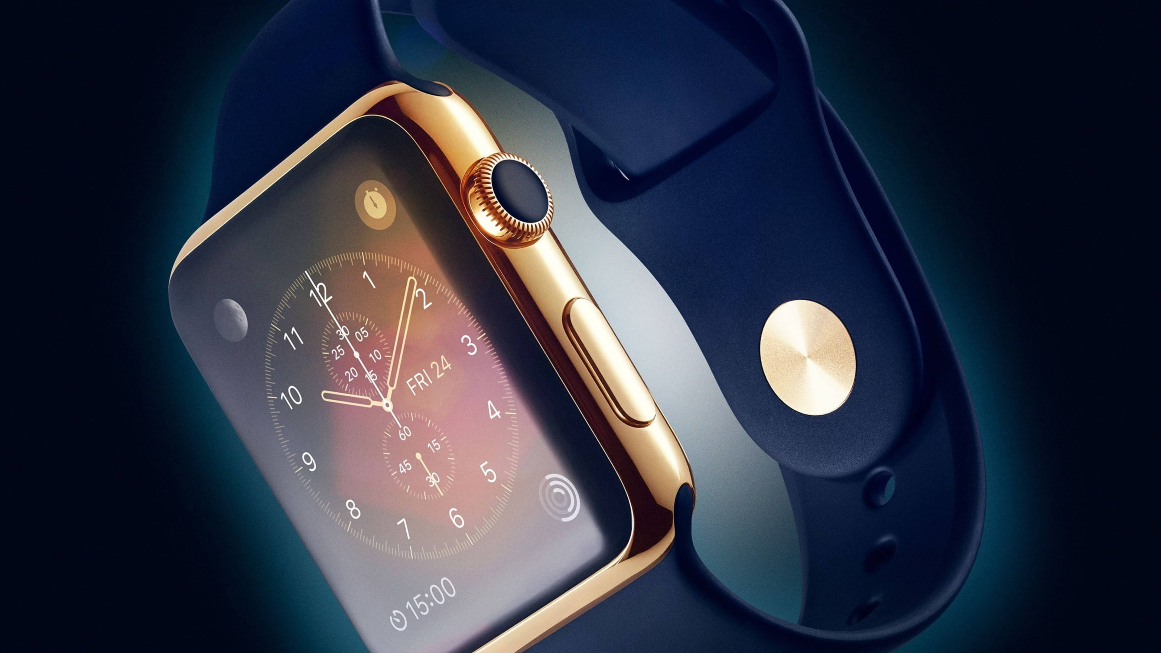 Apple Watch 奢华金色表圈 壁紙