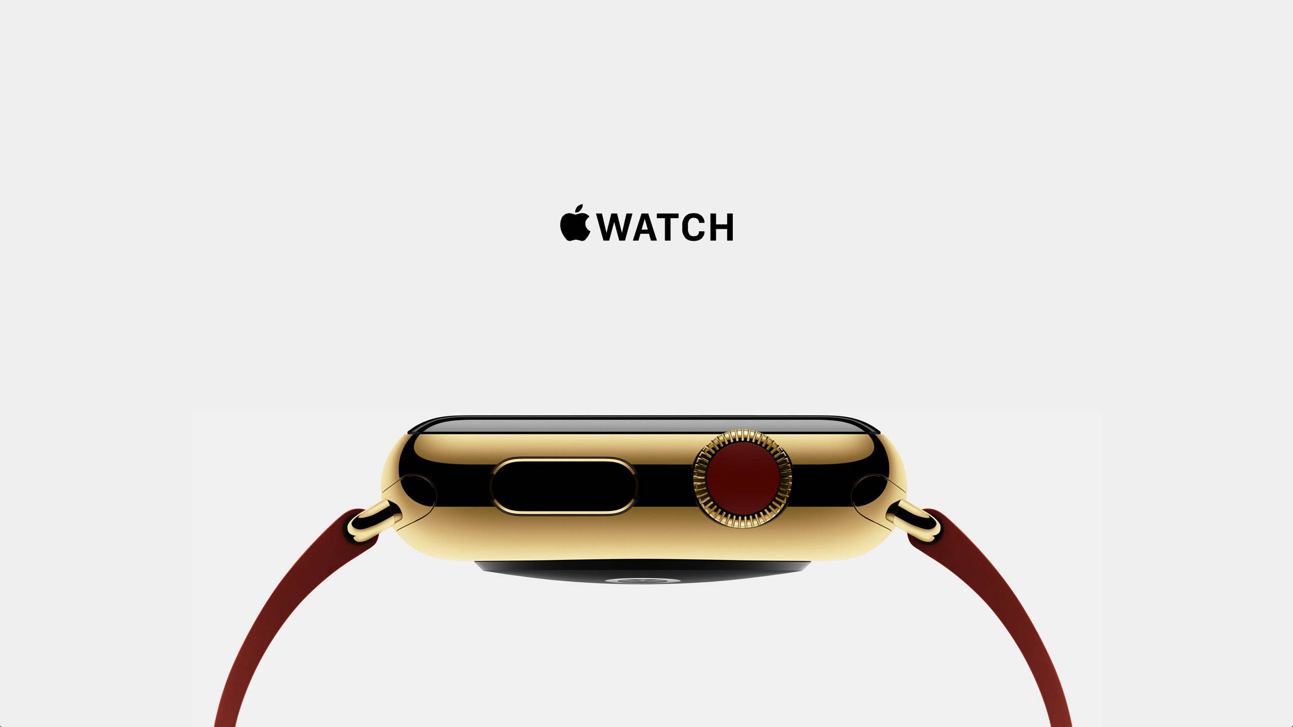 Apple Watch 金色表圈红色表冠 壁紙