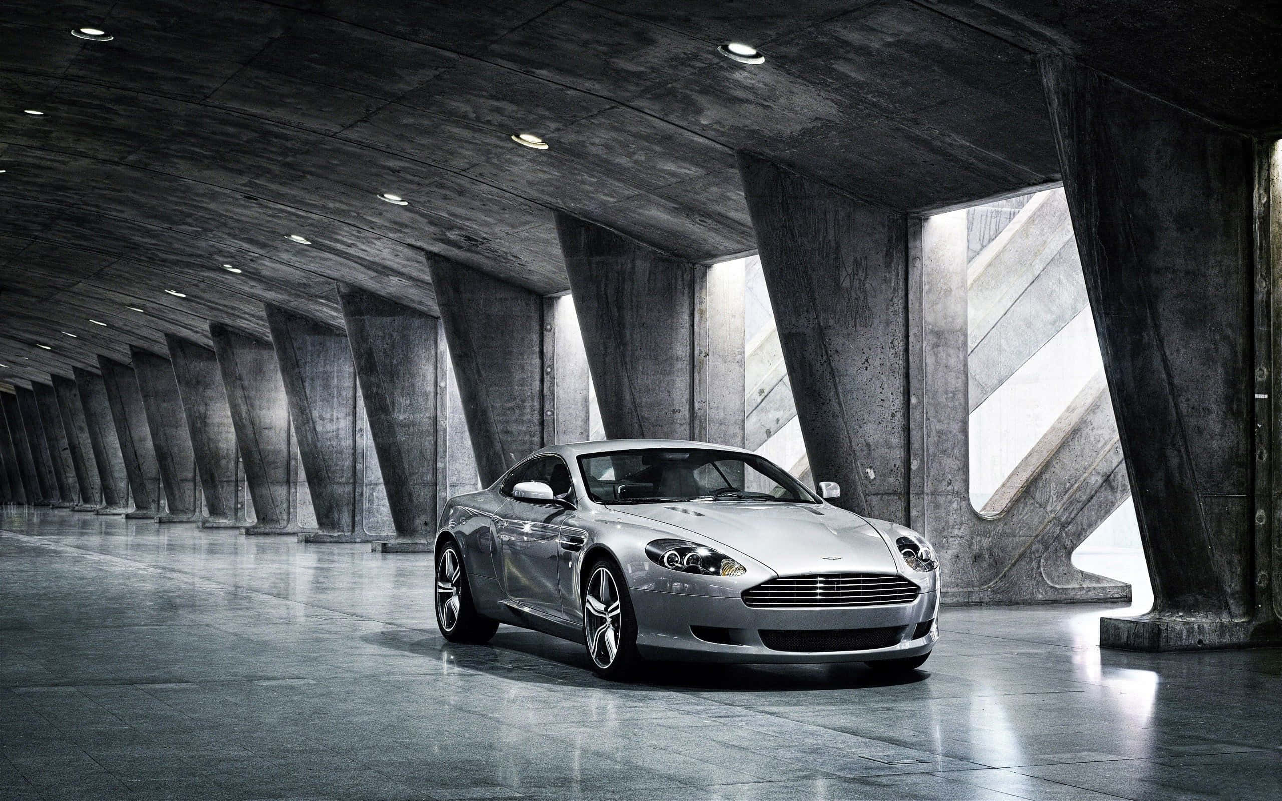 Aston Martin DB9穿梭風景城市景觀 壁紙