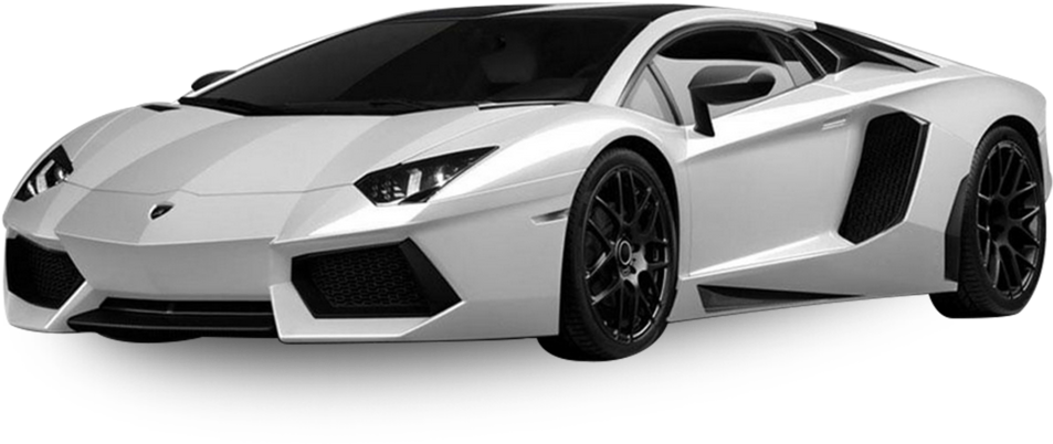 白色藍寶堅尼Aventador側面視角 壁紙