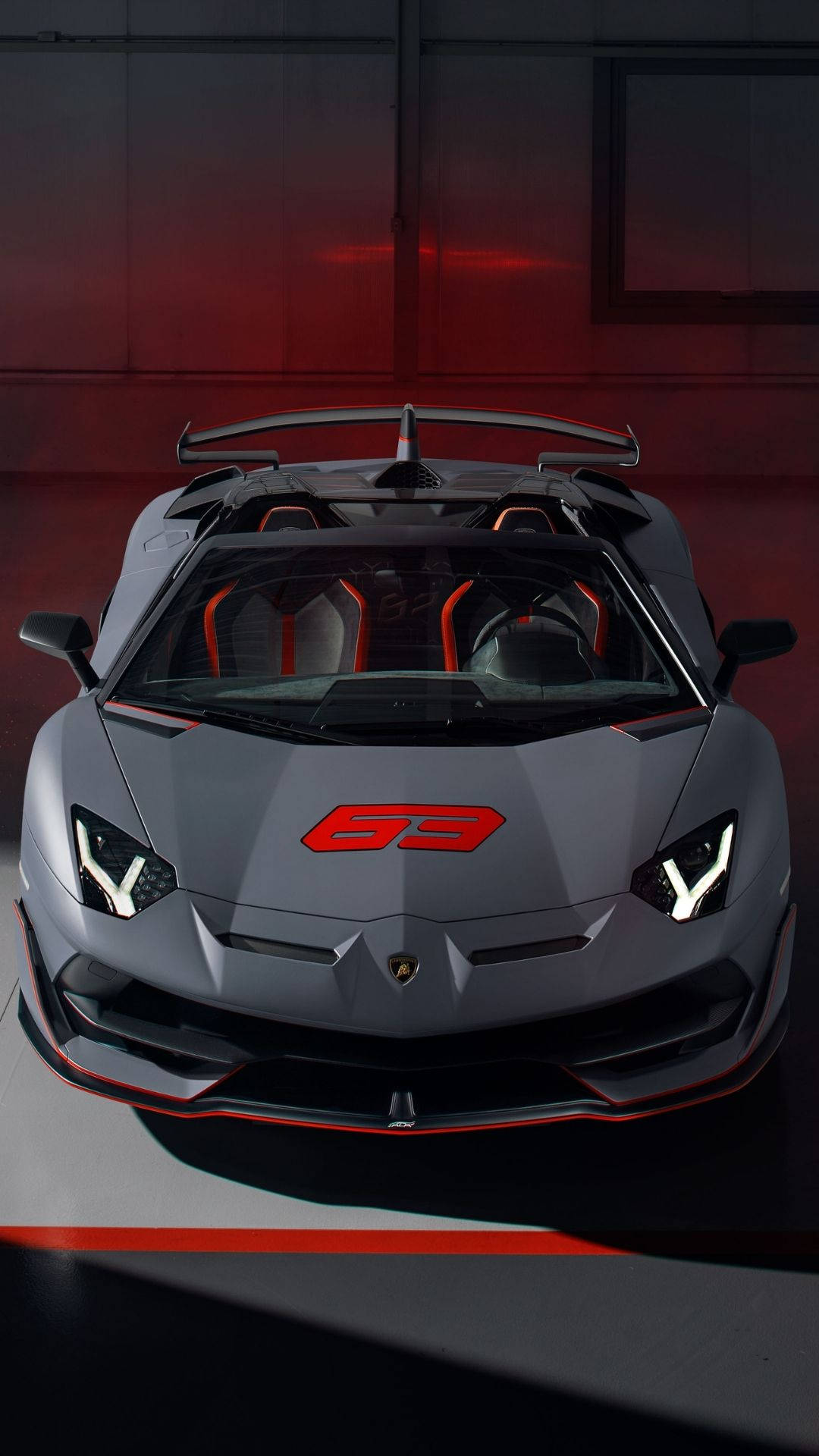 灰色藍寶堅尼Aventador SVJ 壁紙