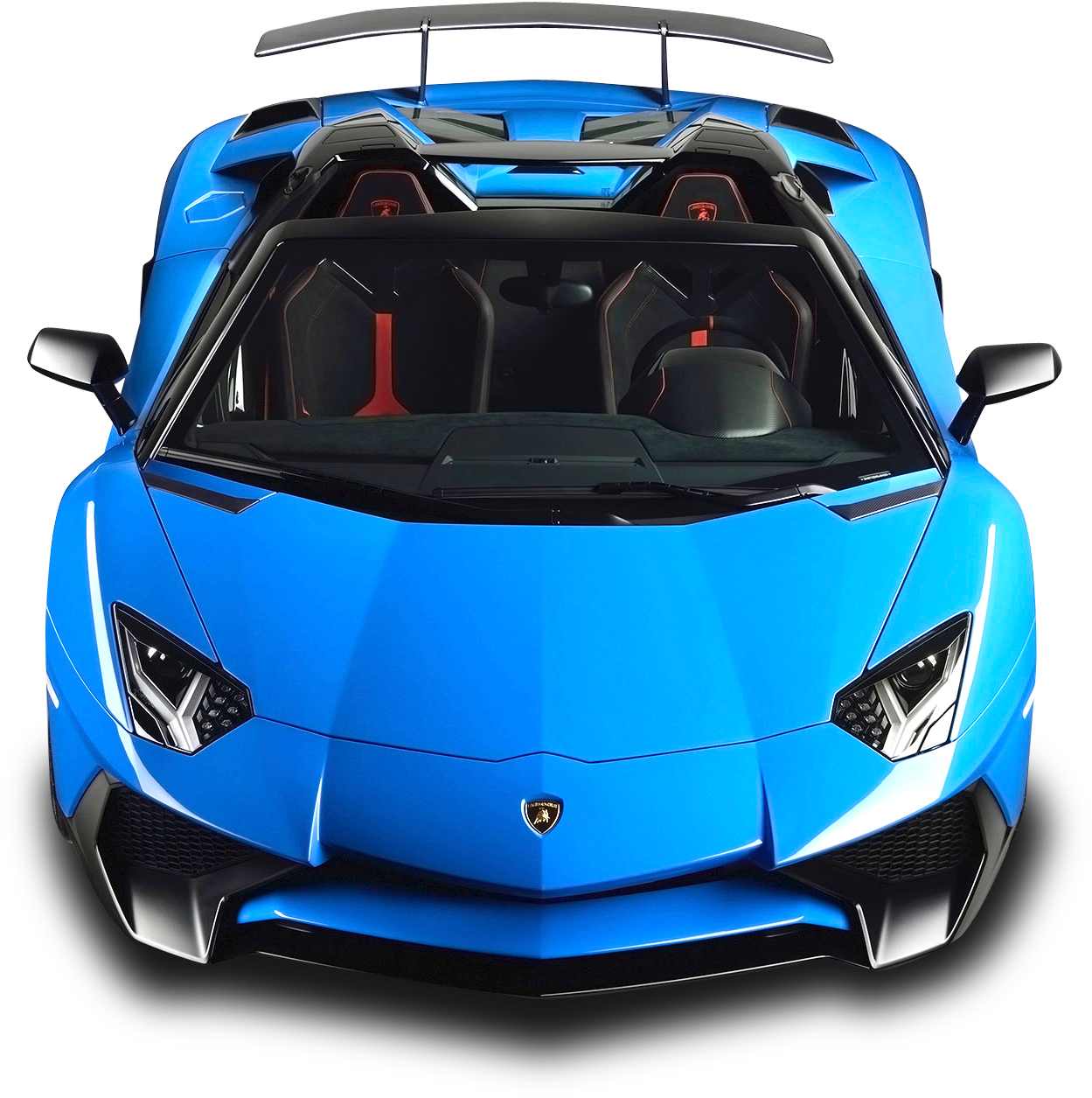 藍色藍寶堅尼Aventador SVJ剪影 壁紙