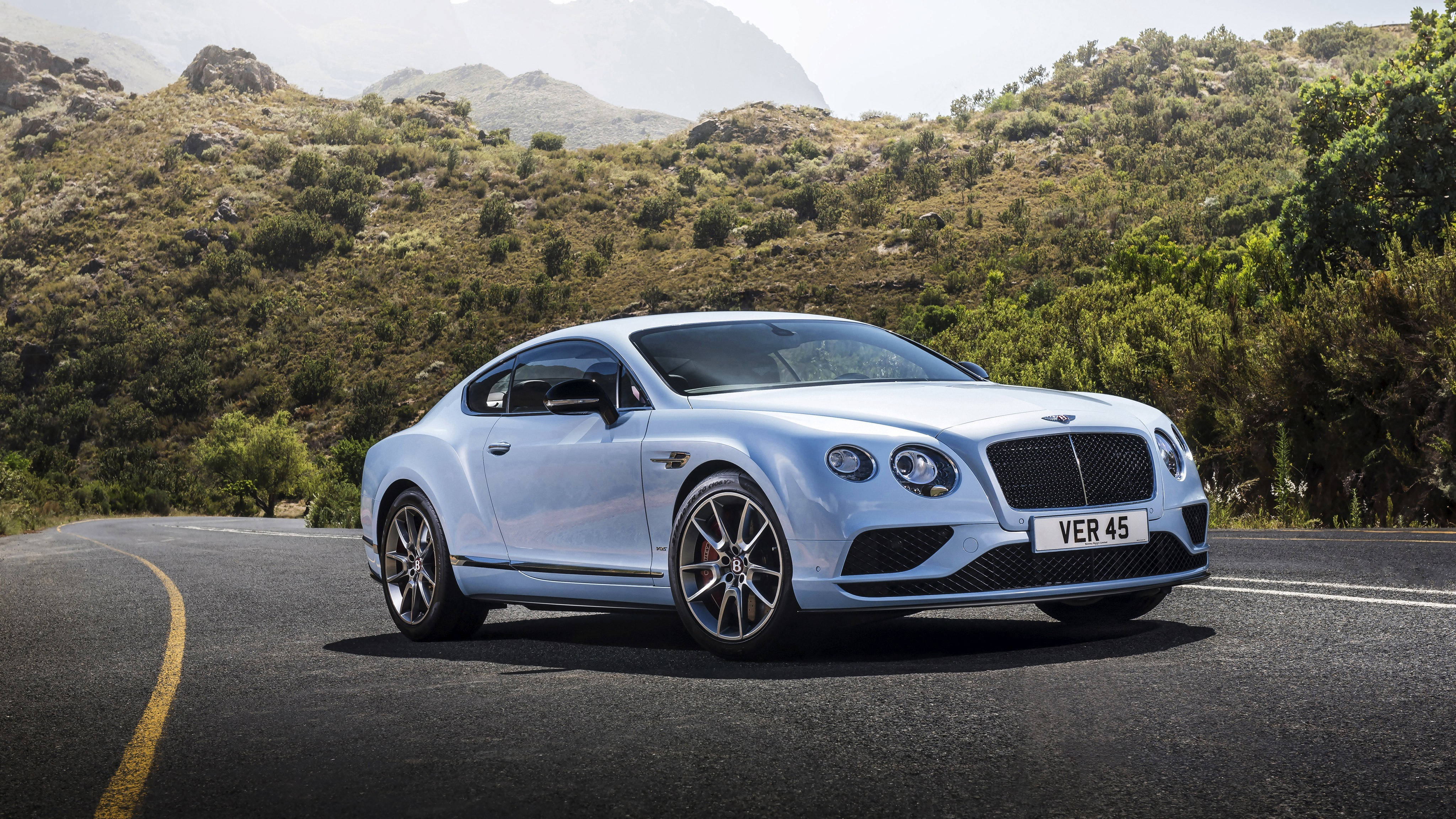 Bentley, Continental, GT, 白色, 側面視角, 道路 壁紙