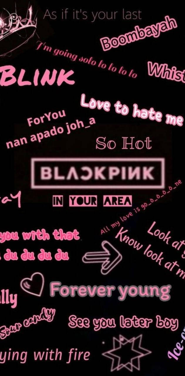 BLACKPINK 標誌與歌曲名稱 壁紙