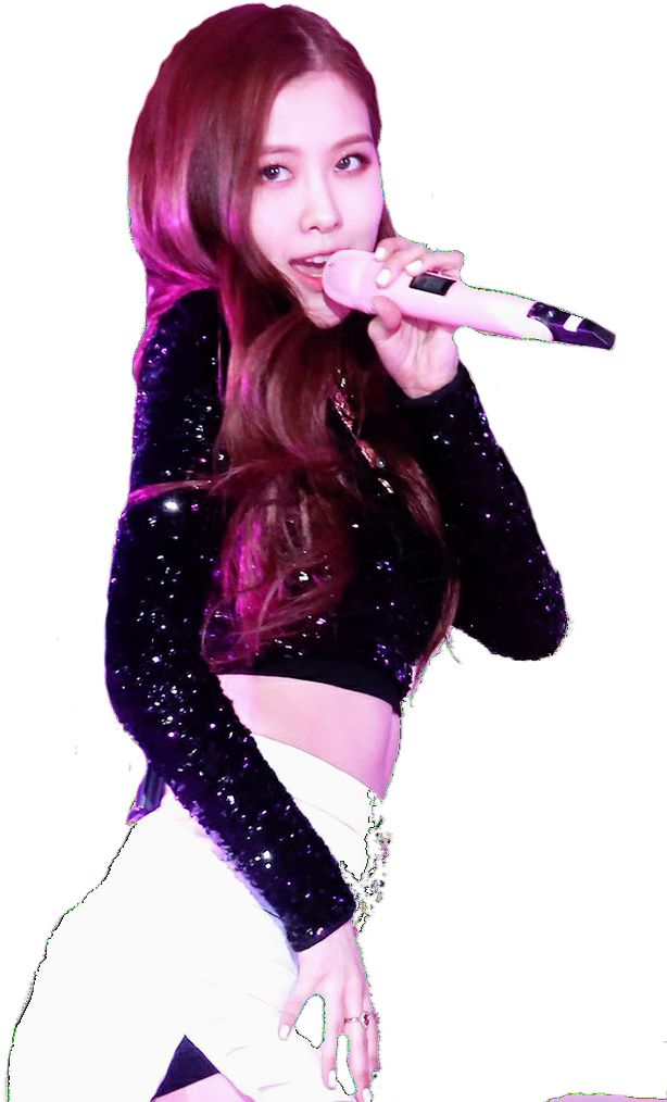 Blackpink 成員台上演唱.PNG 壁紙