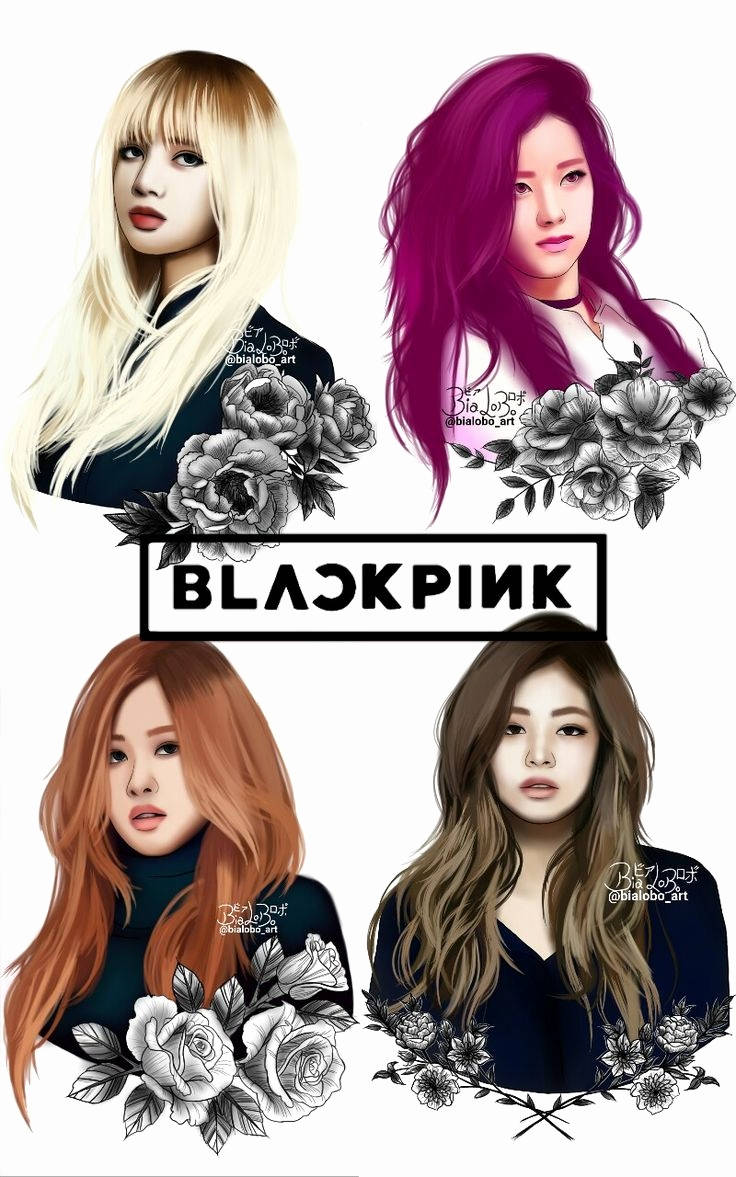 BLACKPINK 成員展現驚豔花卉粉絲藝術 壁紙