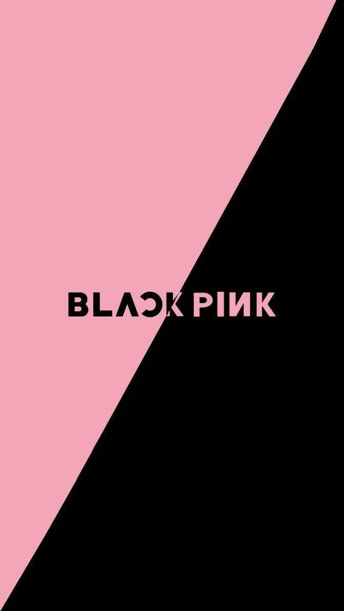 BLACKPINK 斜角分割配色標誌 壁紙