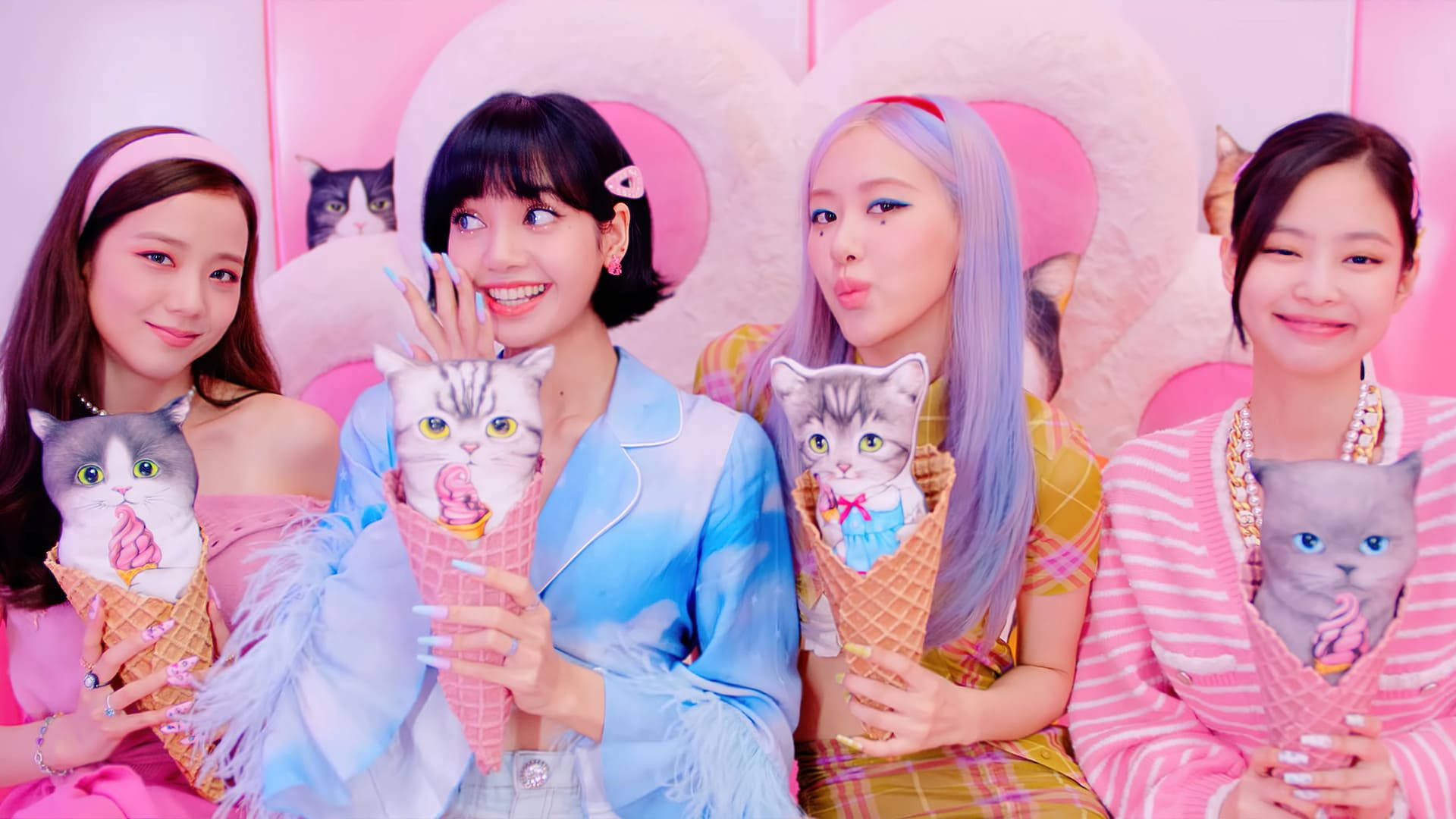 Blackpink可愛冰淇淋MV拍攝花絮 壁紙