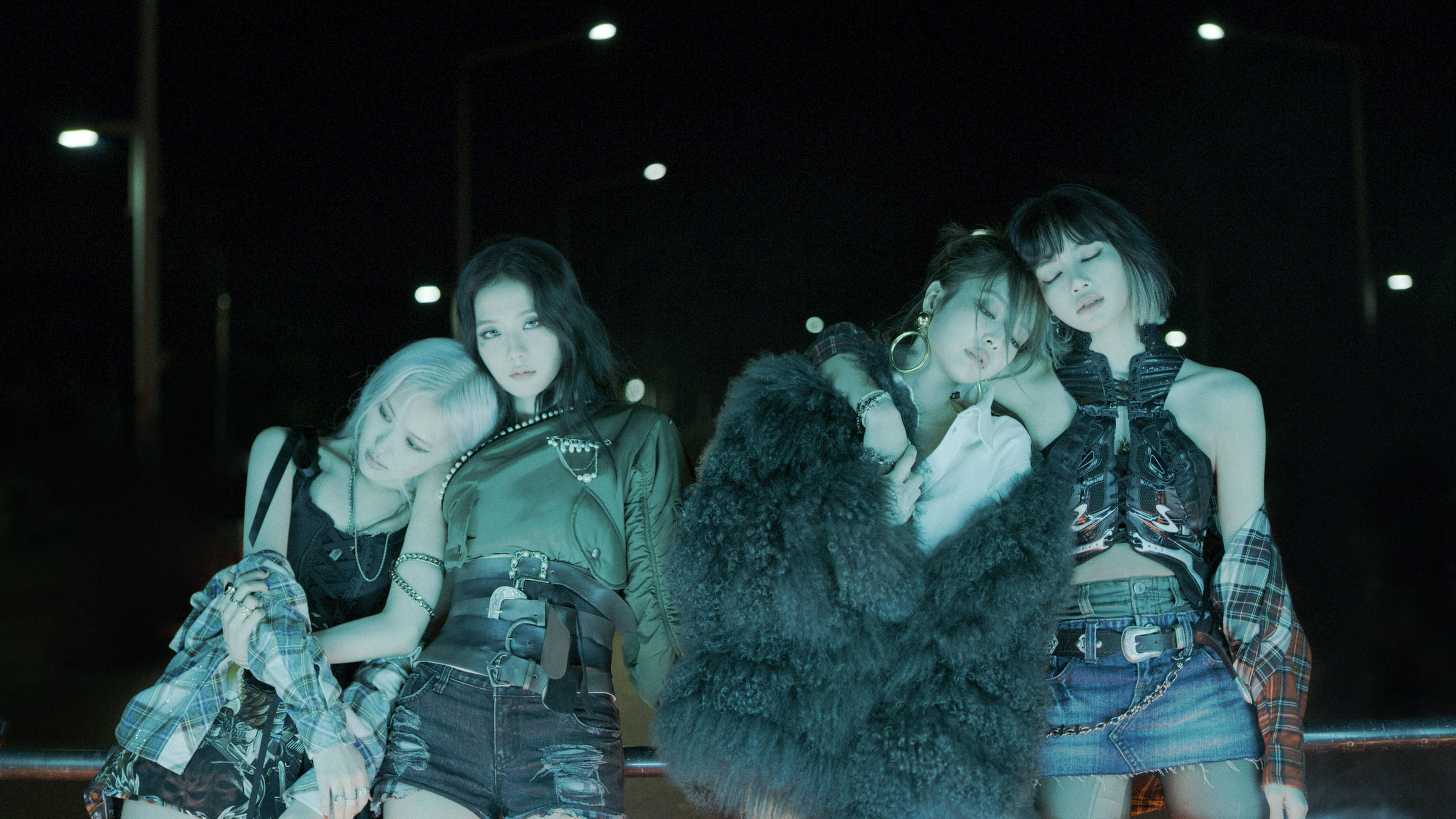 Blackpink黑色穿搭桌面 壁紙