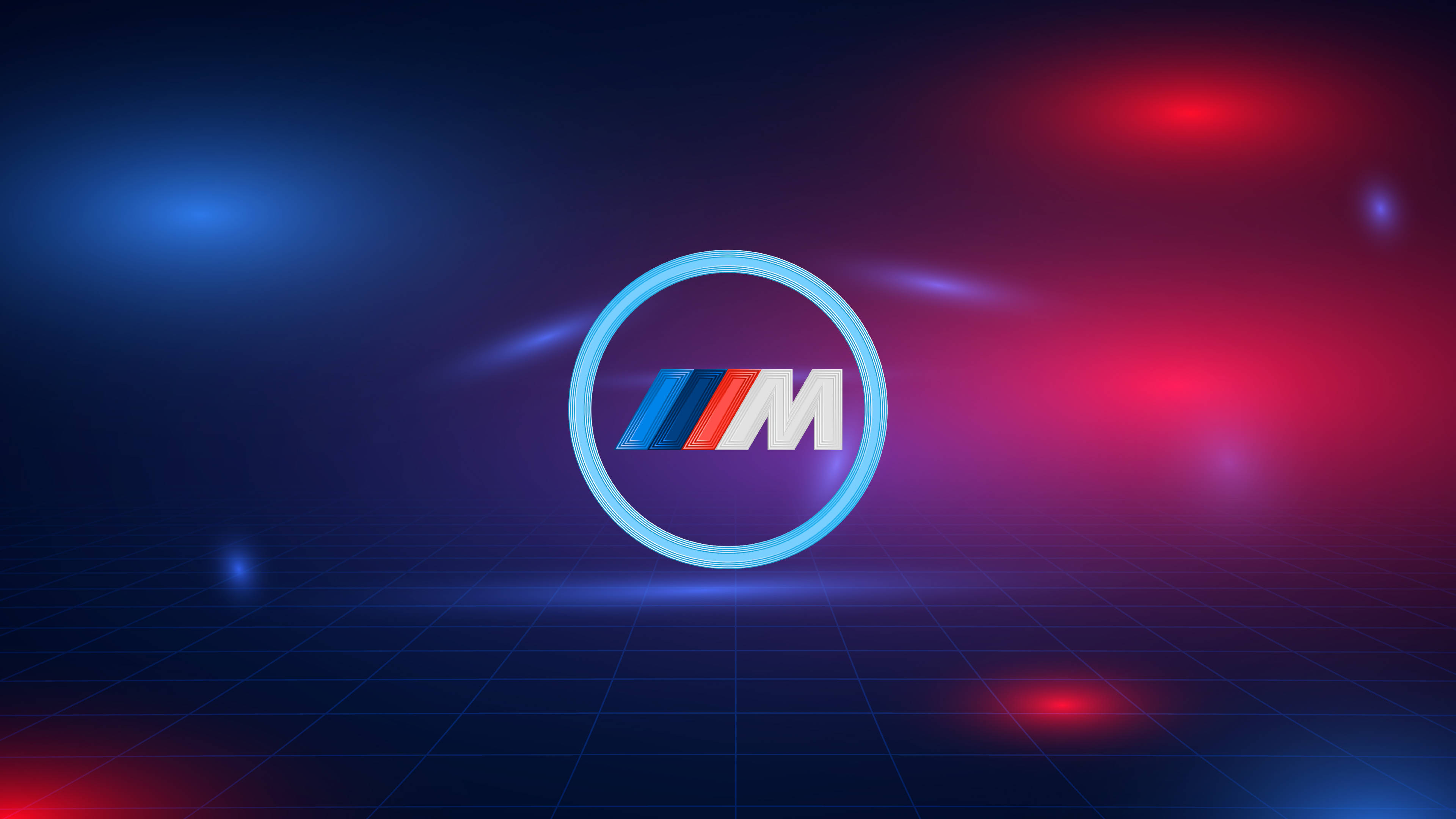 藍紅光線 BMW M 標誌 壁紙