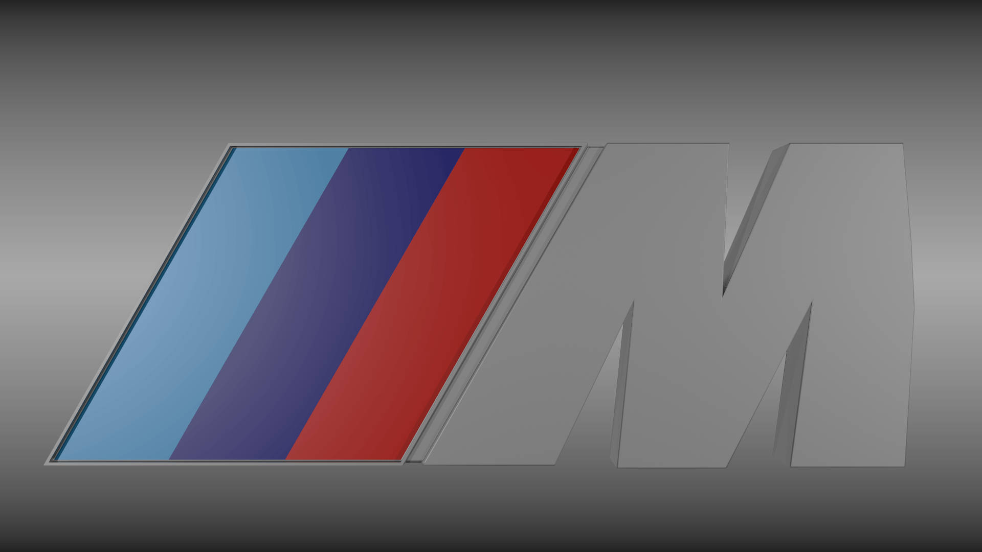 灰色背景的BMW M標誌 壁紙