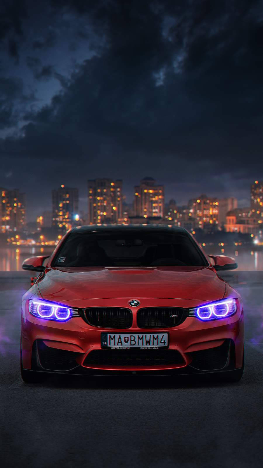 BMW M4 城市景觀 iPhone 汽車桌布 壁紙