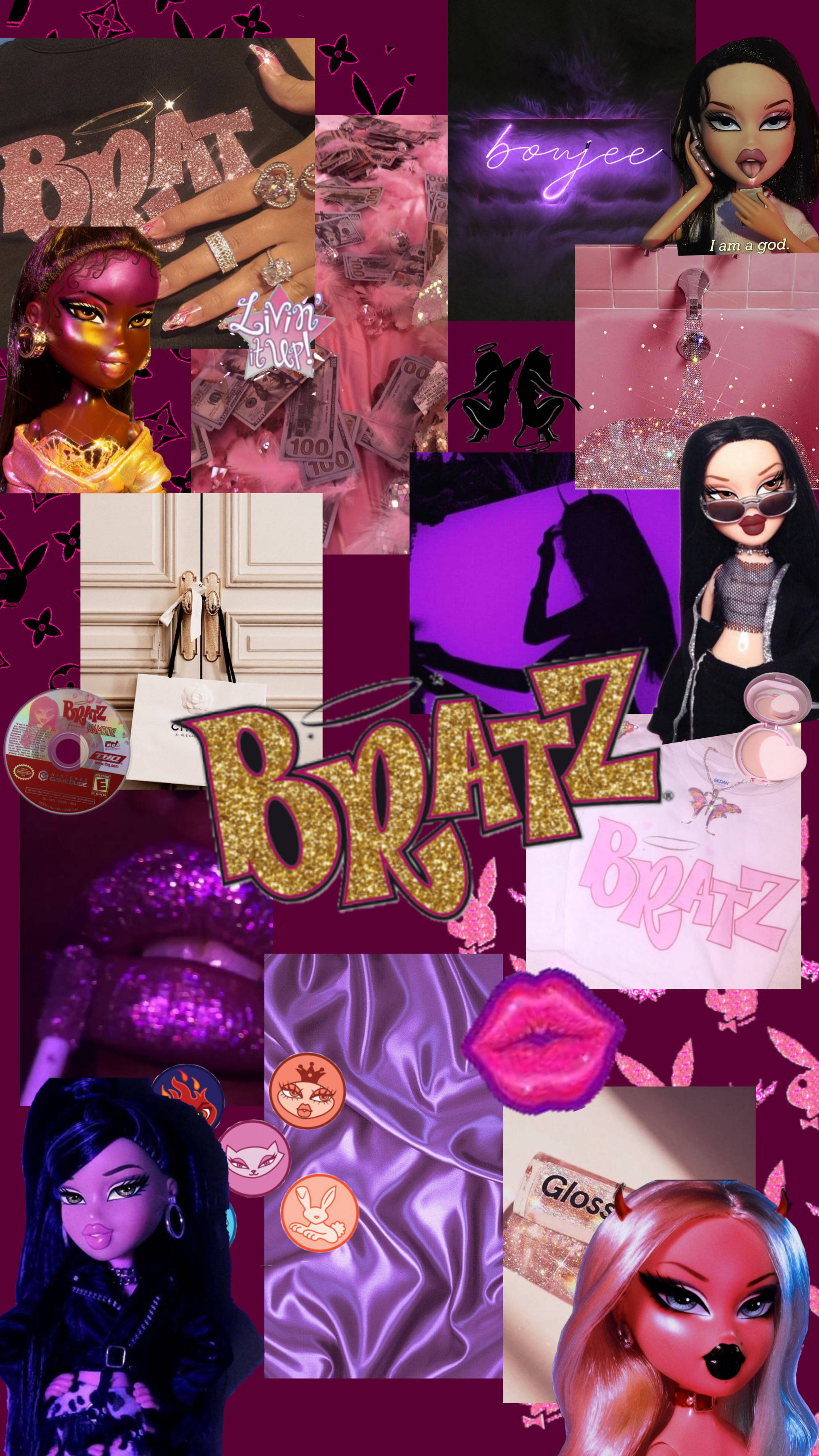 Bratz 美學拼貼 壁紙