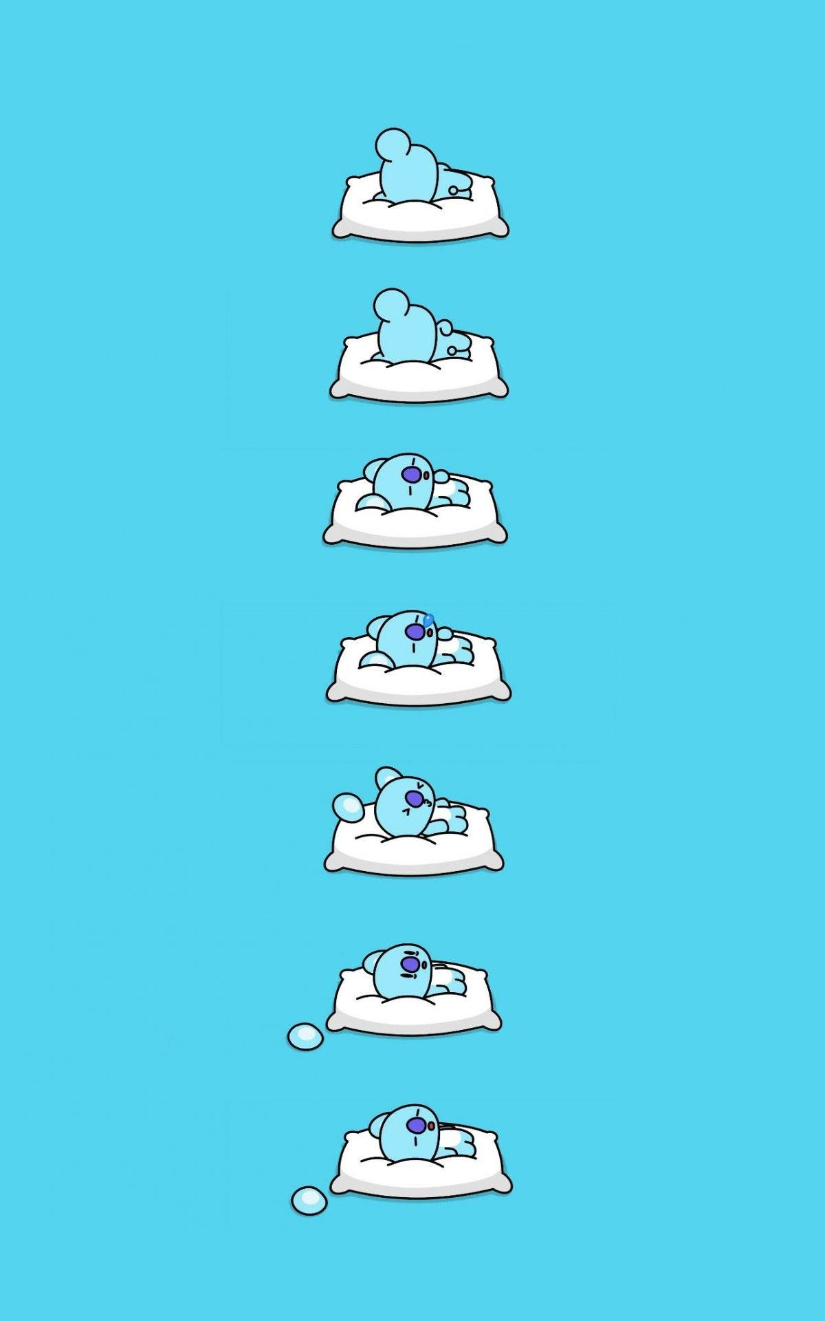 可爱BT21 Koya睡觉 壁紙