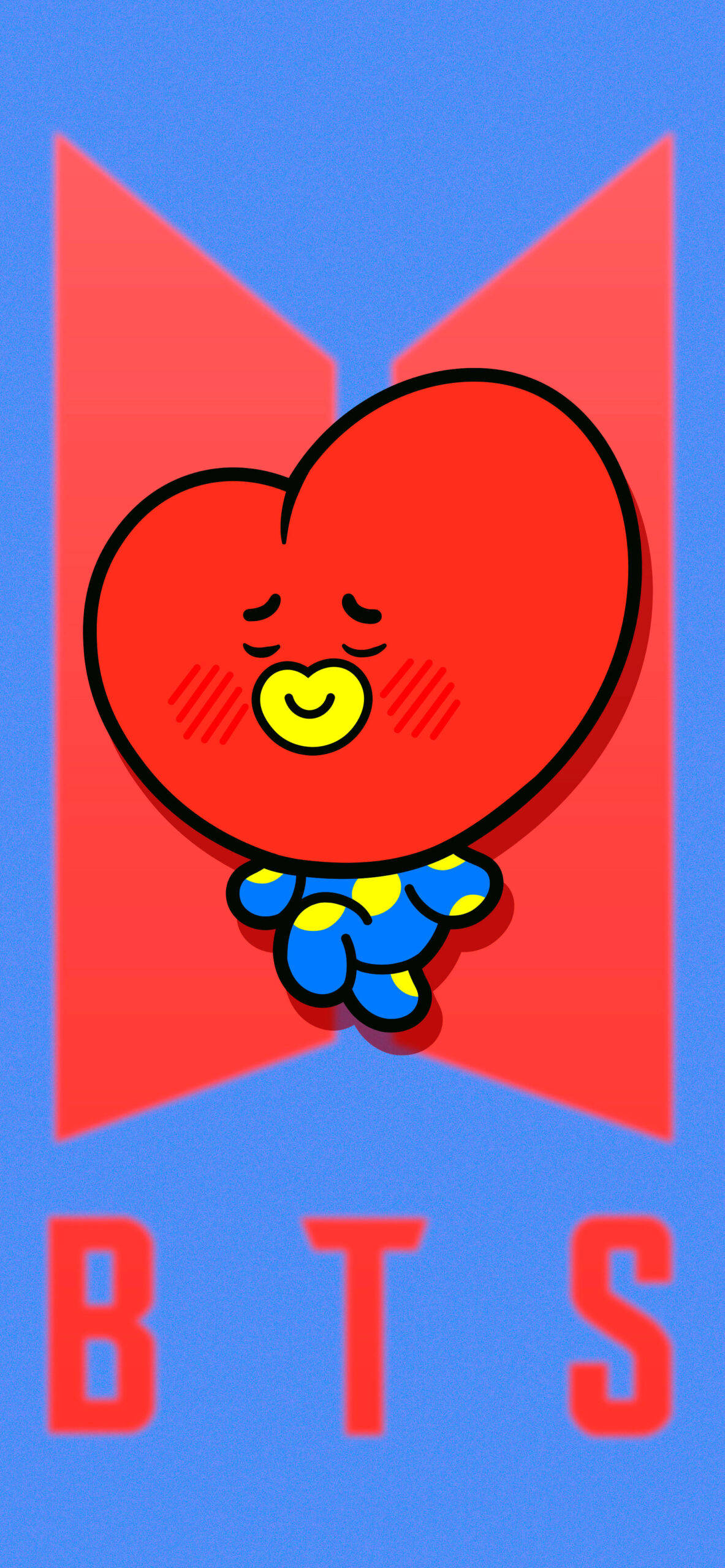 BT21 Tata 在 BTS 標誌上 壁紙