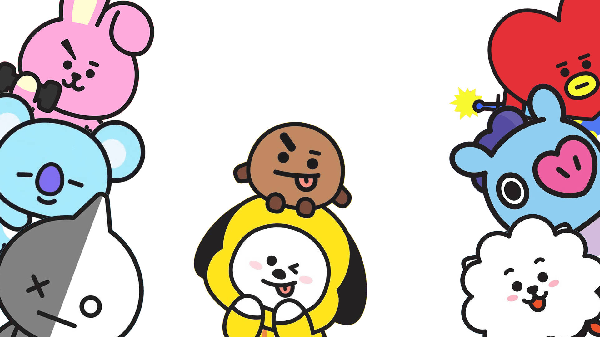 BTS BT21 吐舌頭 壁紙