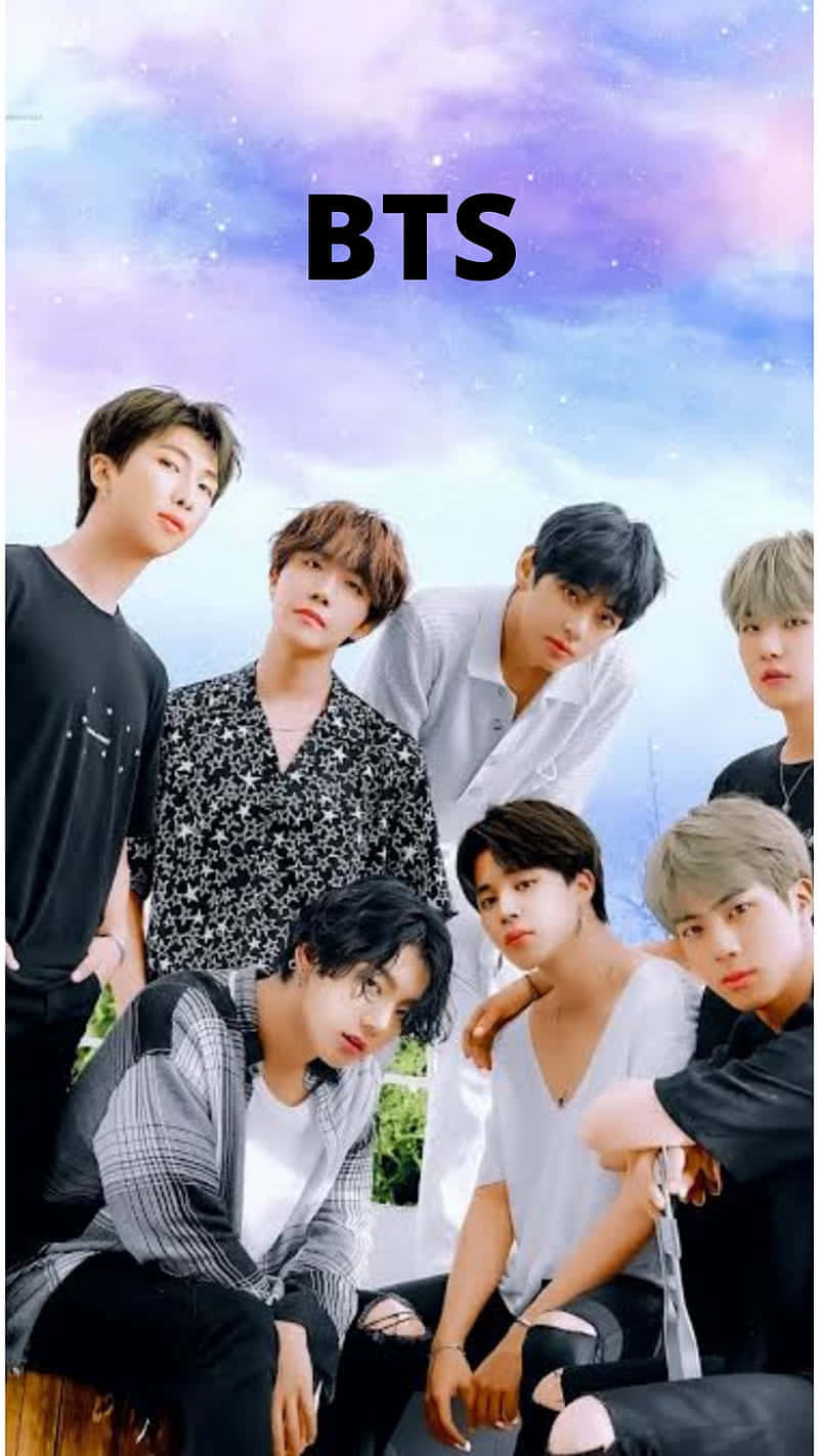 BTS 海報，上面寫著 BTS 壁紙