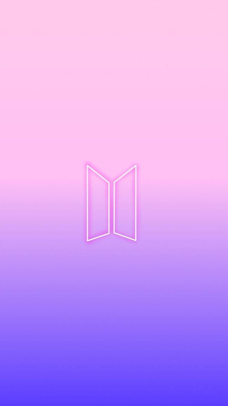 漸層紫色BTS標誌 壁紙