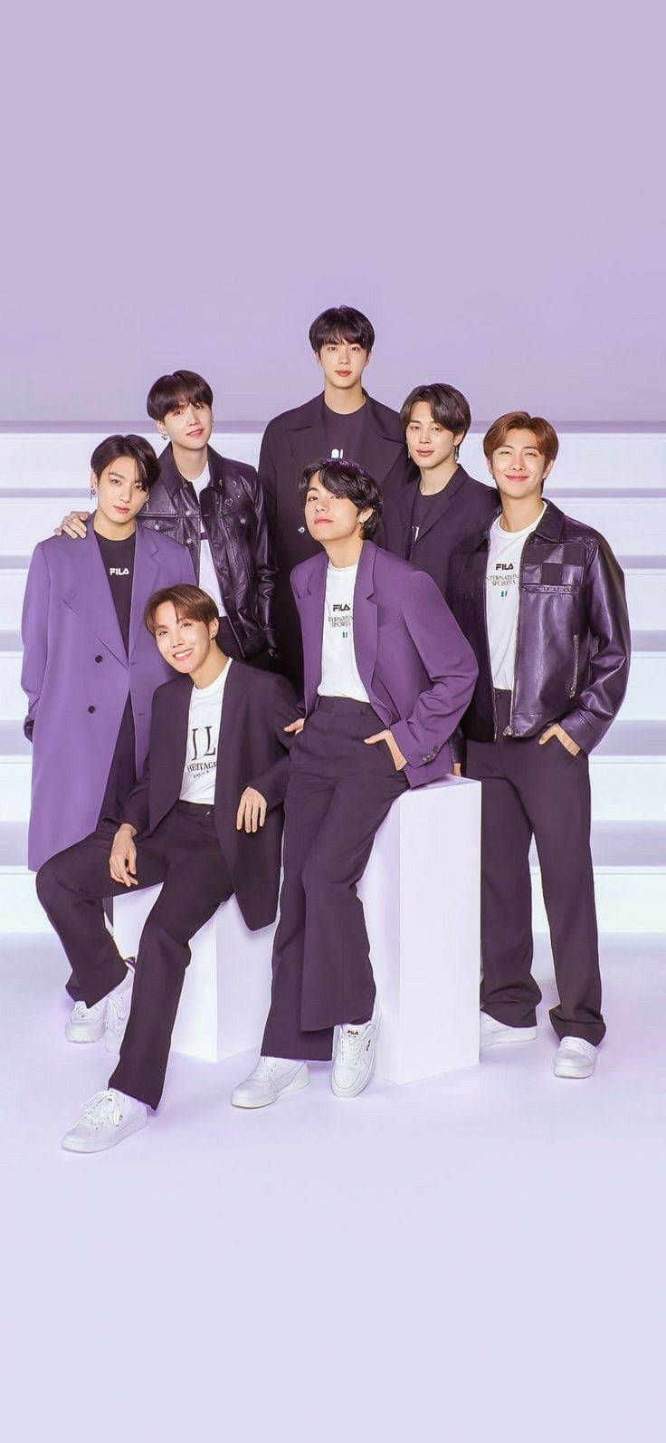 BTS 紫色美學攝影寫真 壁紙