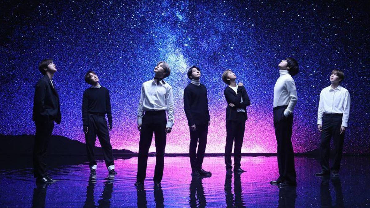 BTS 星空下桌面壁纸 壁紙