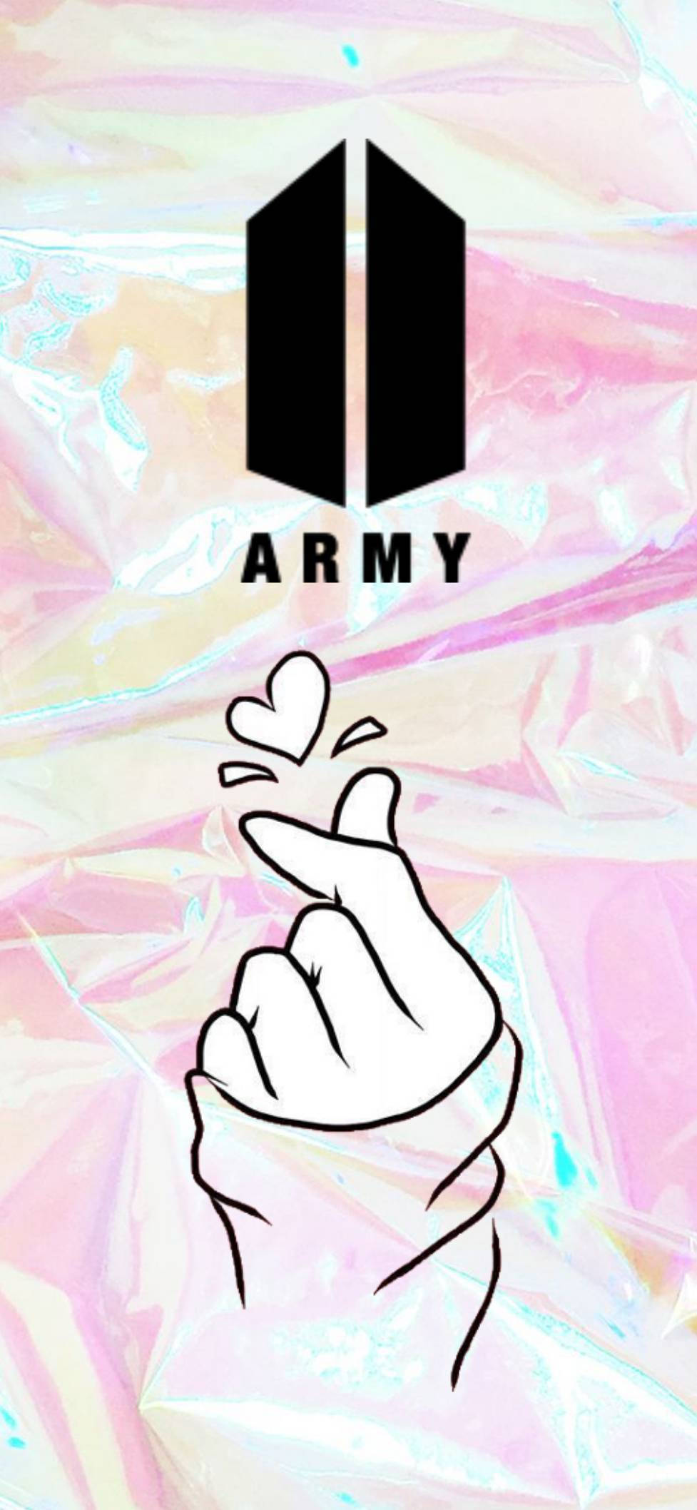 BTS 標誌手指愛心 壁紙