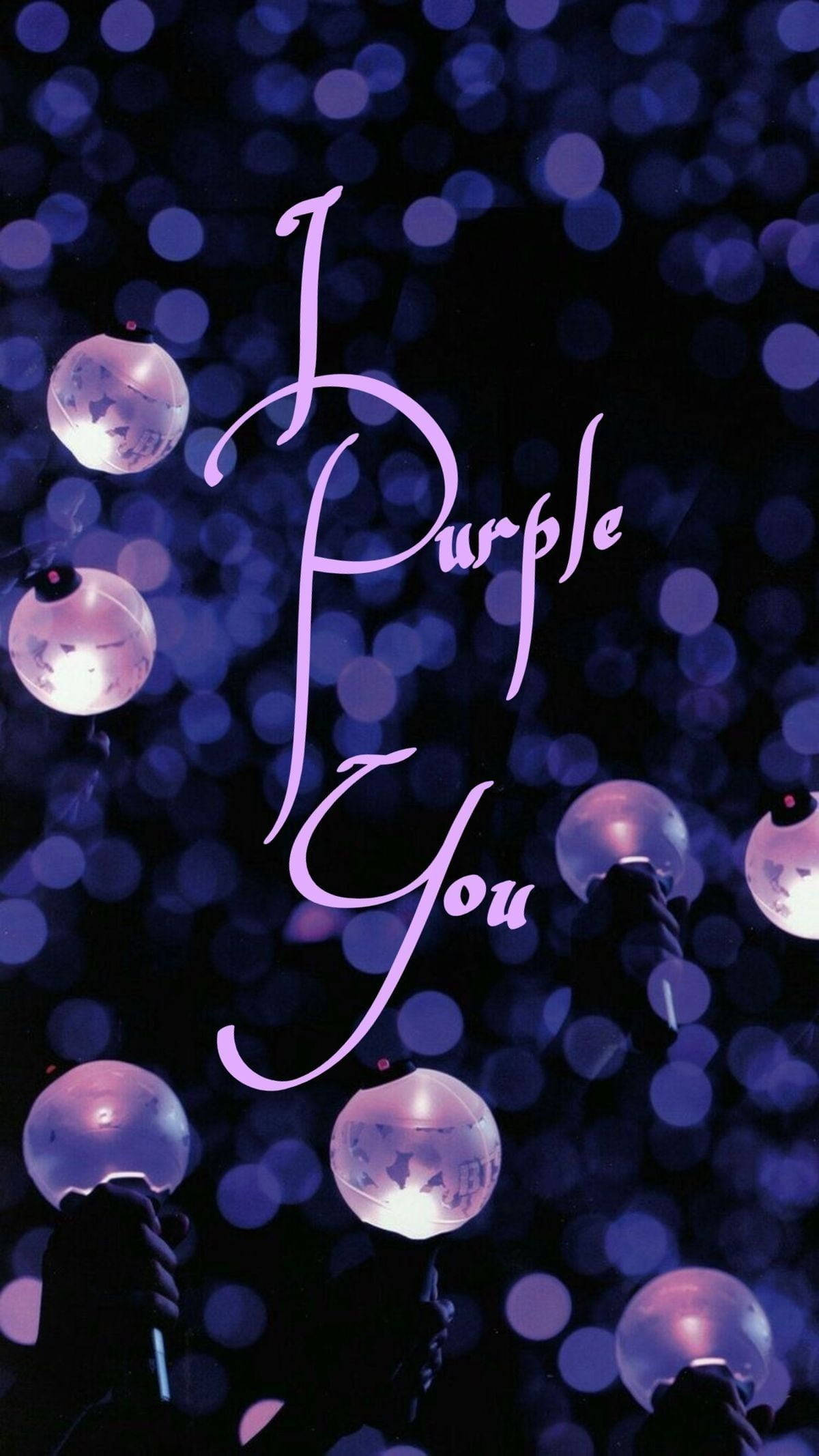 BTS 應援棒 I Purple You 背景 壁紙