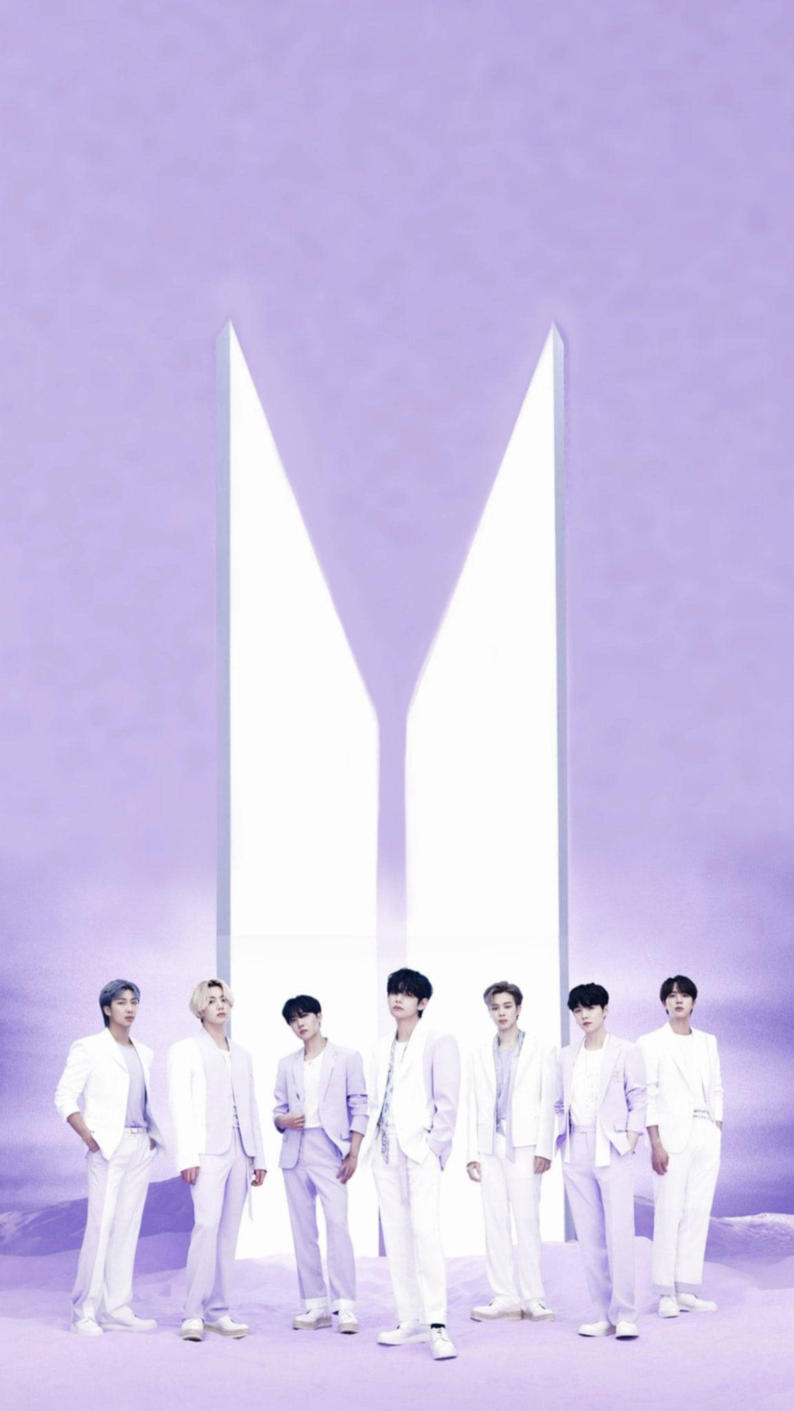 BTS 白色西裝紫色美學 壁紙