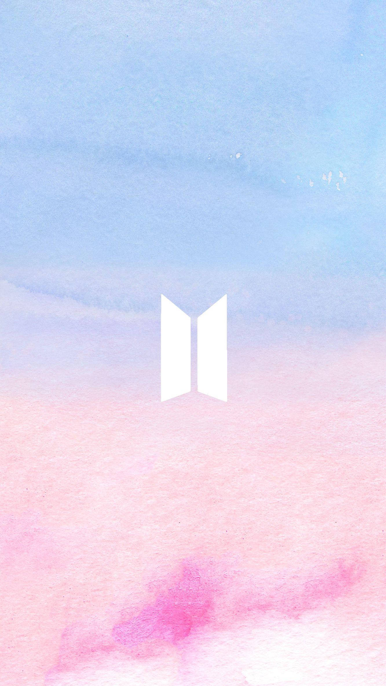 BTS 柔和色調標誌 壁紙