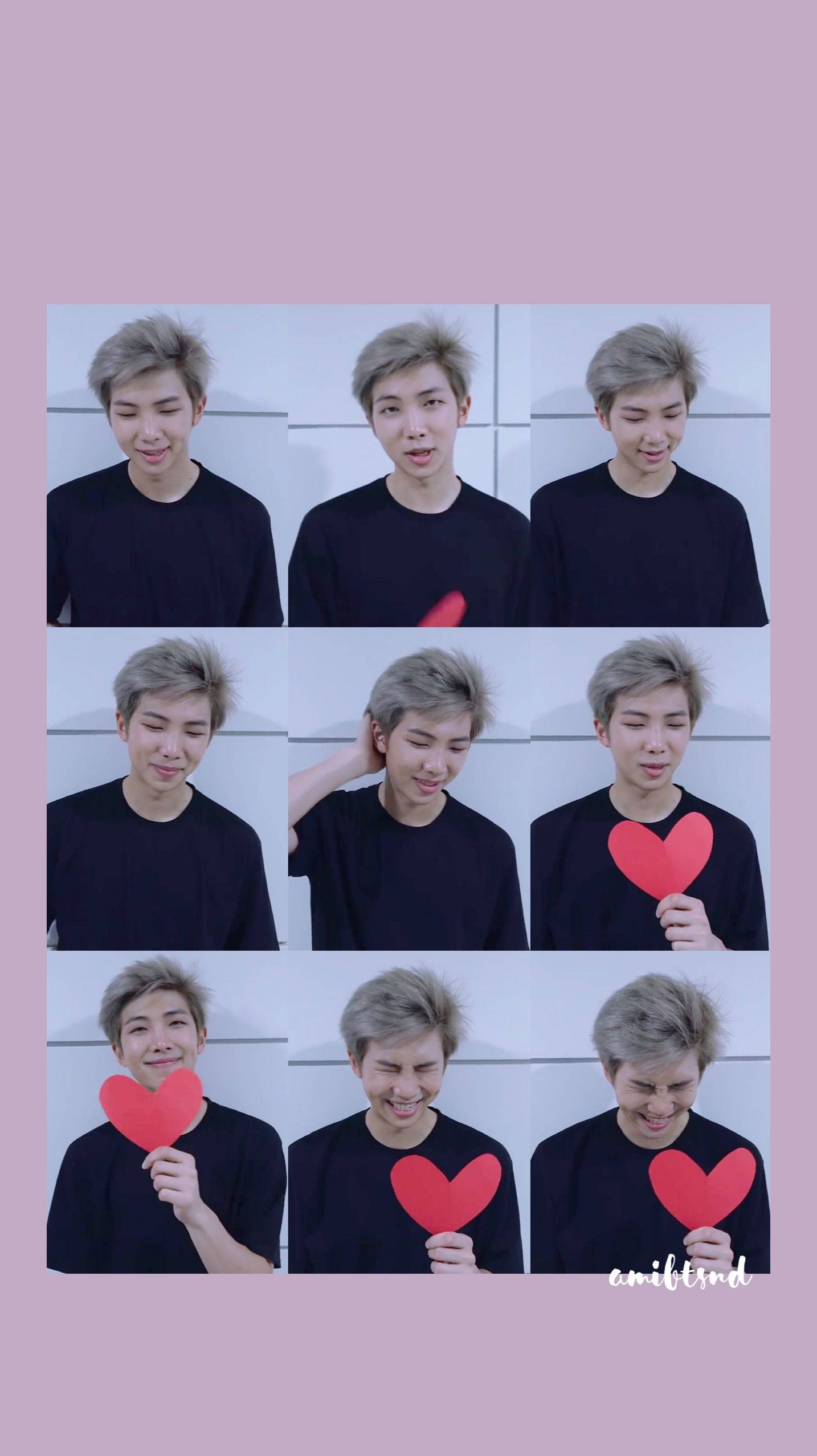 BTS 的 RM 以粉紅髮色散發正能量！ 壁紙