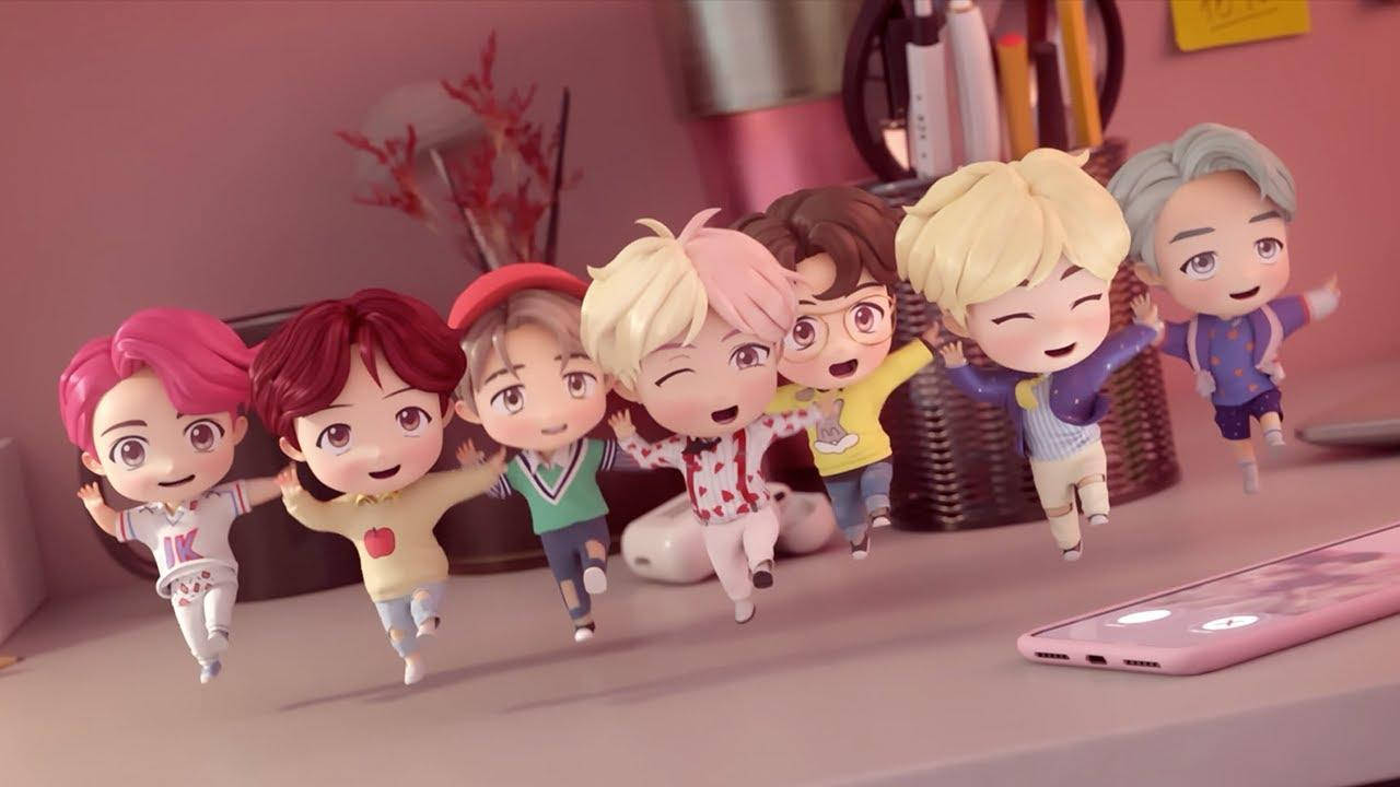 BTS TinyTAN 角色跳舞筆電桌布 壁紙