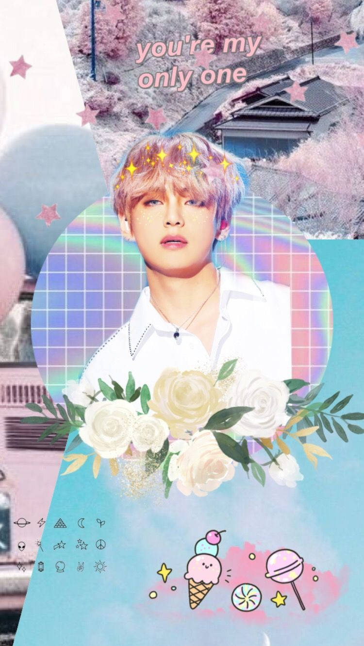 BTS 成員 V 柔和色調美學 壁紙