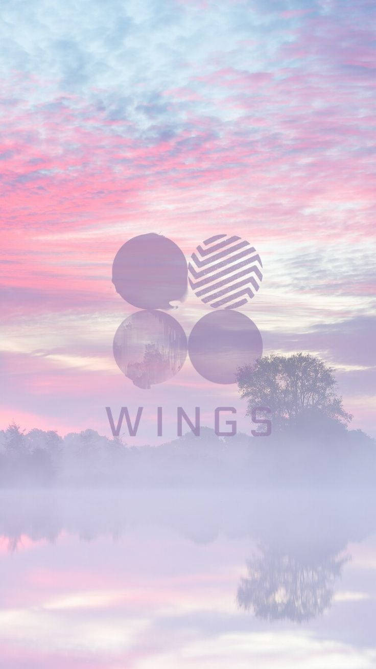 唯美BTS紫色 Wings专辑封面 壁紙