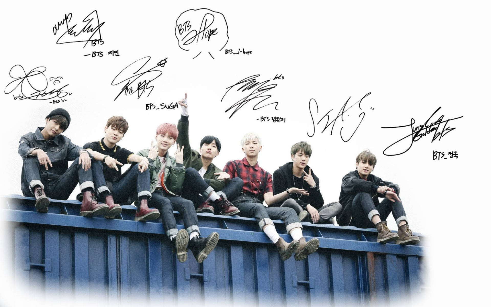 BTS 團體照 'Young Forever' 壁紙