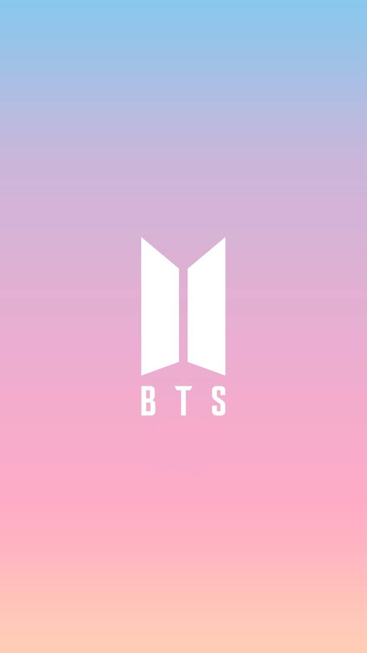 漸層粉紅BTS標誌 壁紙