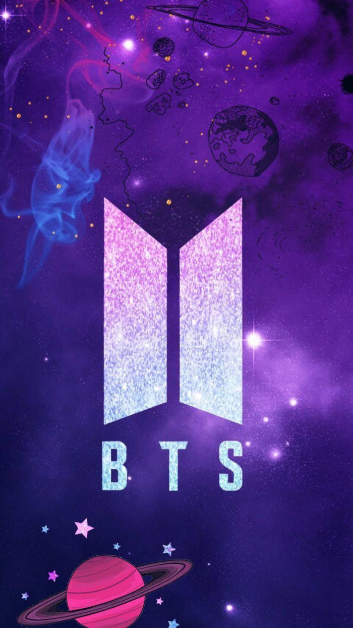 BTS 星系標誌與行星 壁紙