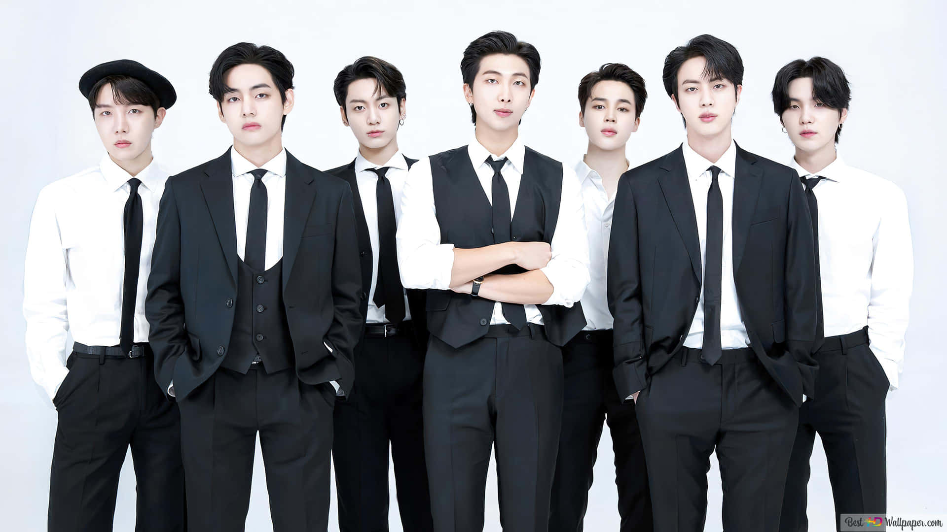 BTS 黑白正裝攝影寫真 — Kpop 動圖 壁紙