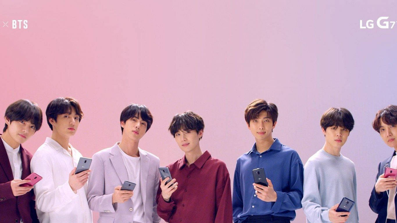 BTS手持LG手机笔记本电脑 壁紙